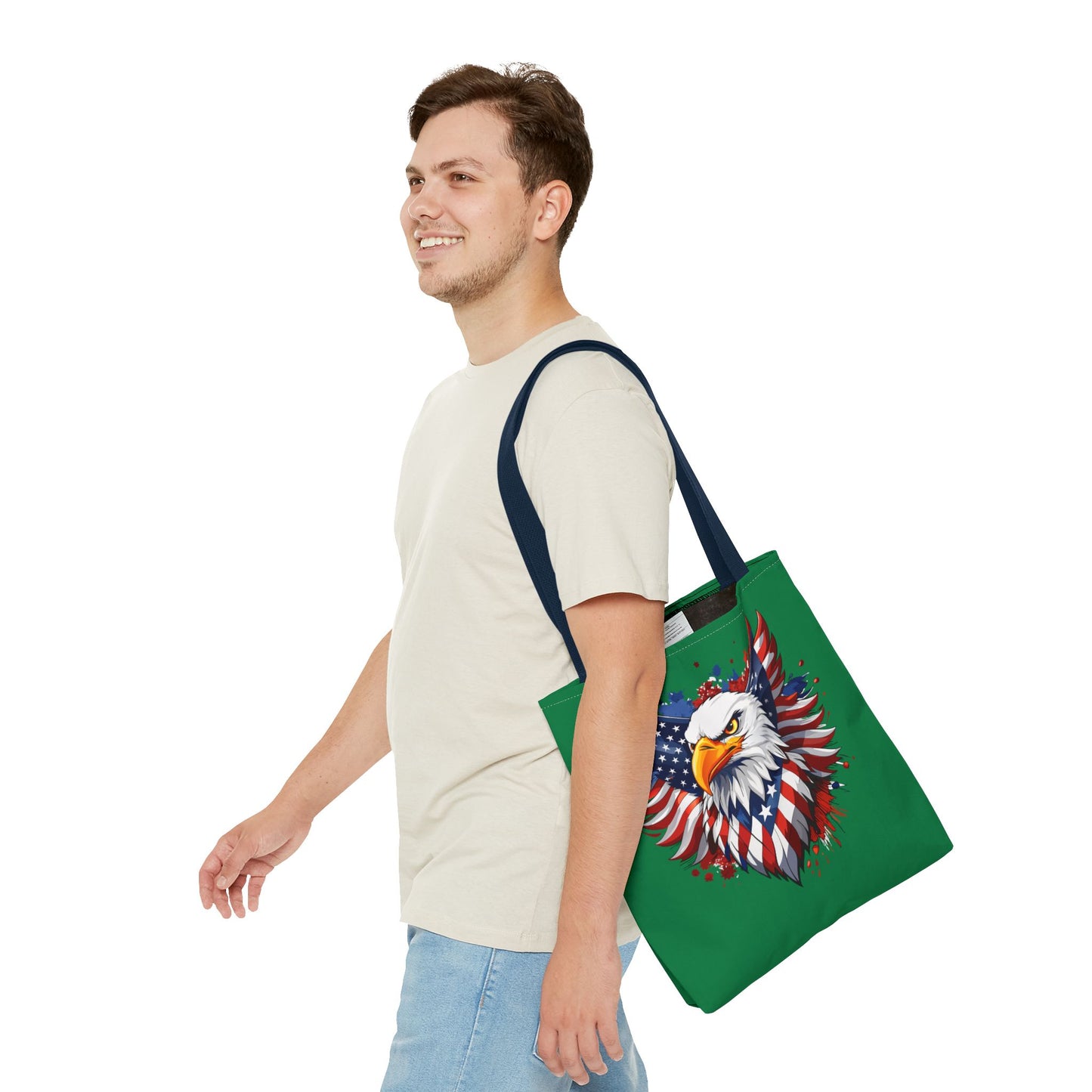 Princess Grace Patriotic Eagle Tote Bag American Flag Design for Independence Day & Everyday Use