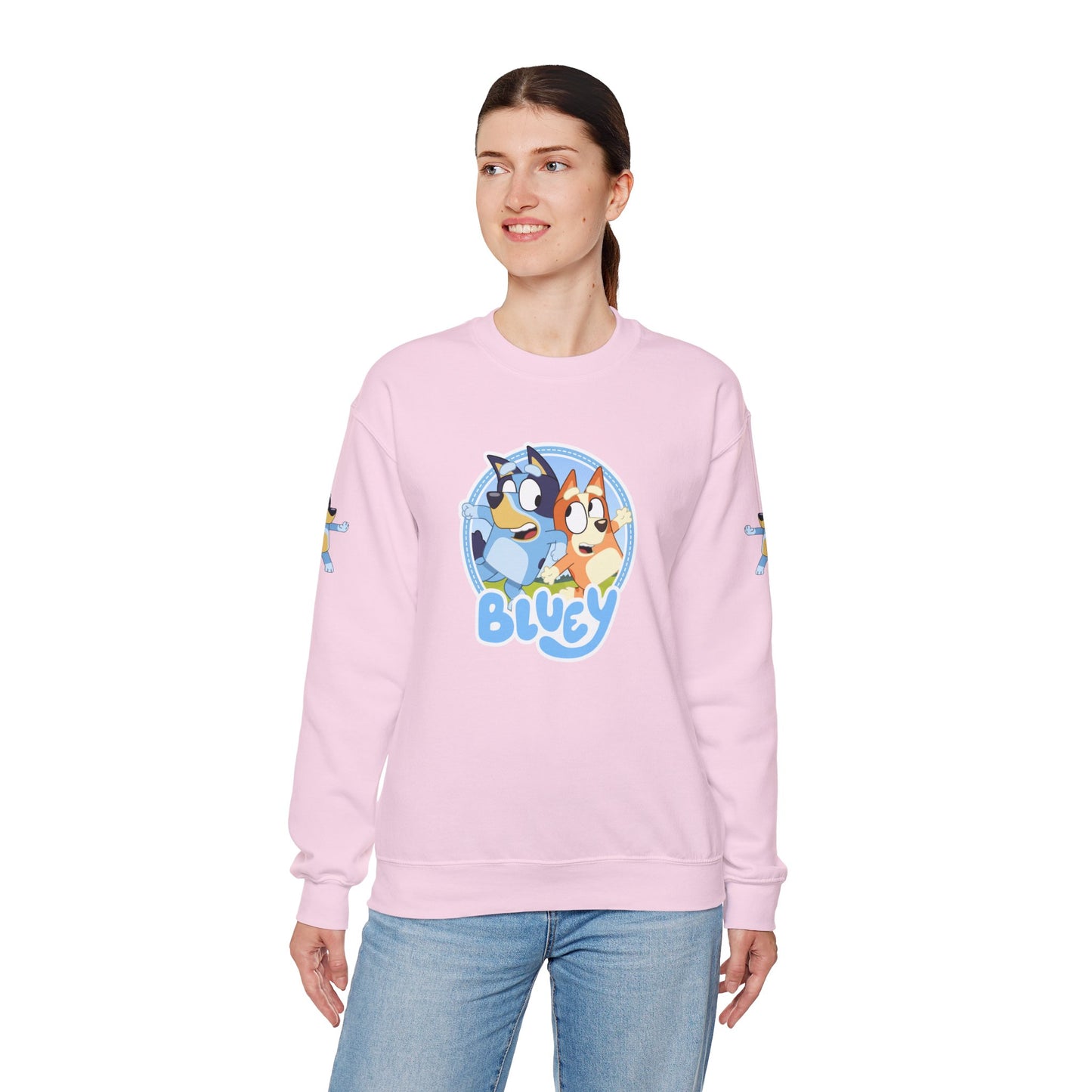 Princess Grace Bluey Friends Unisex Crewneck Sweatshirt Cozy Cartoon Apparel for Kids & Adults