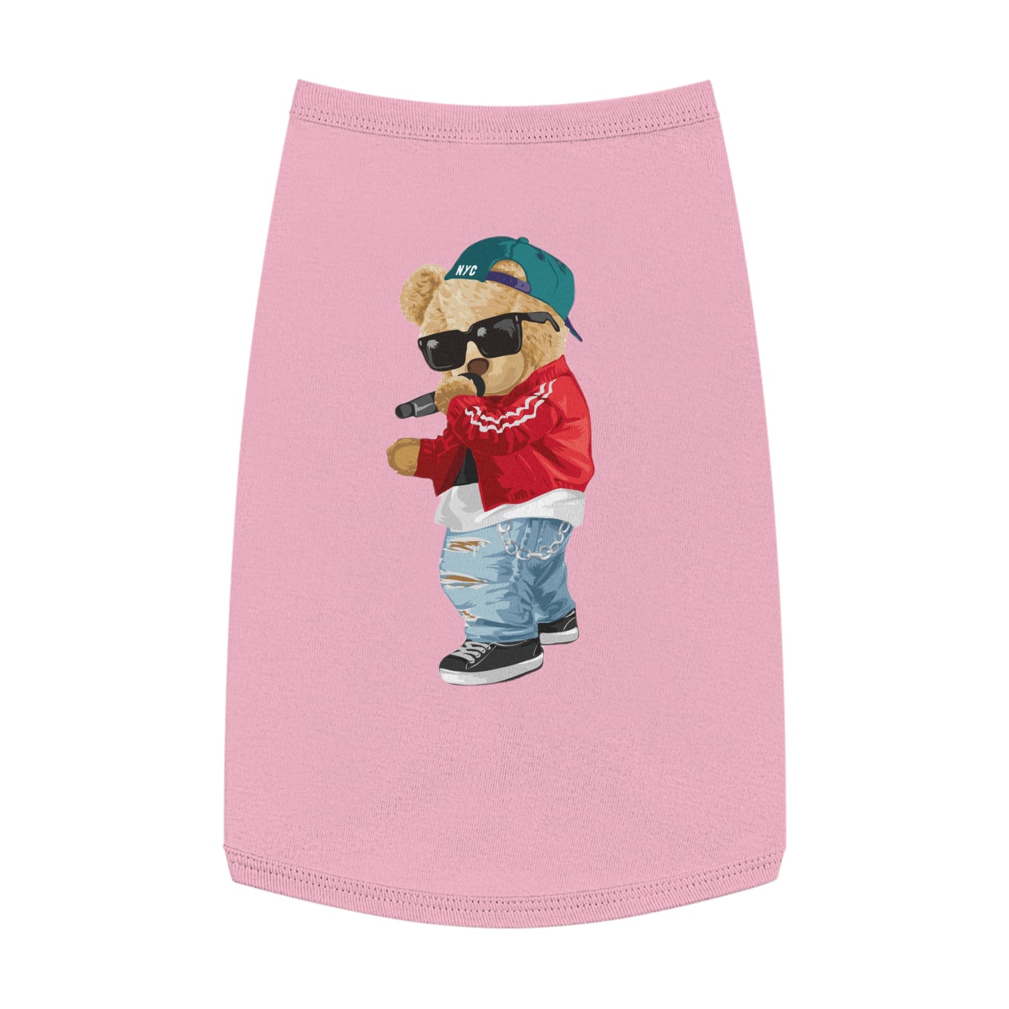 Princess Grace CUTE Cool Bear Hip-Hop Pet Tank Top Trendy Dog Apparel for Stylish Pets