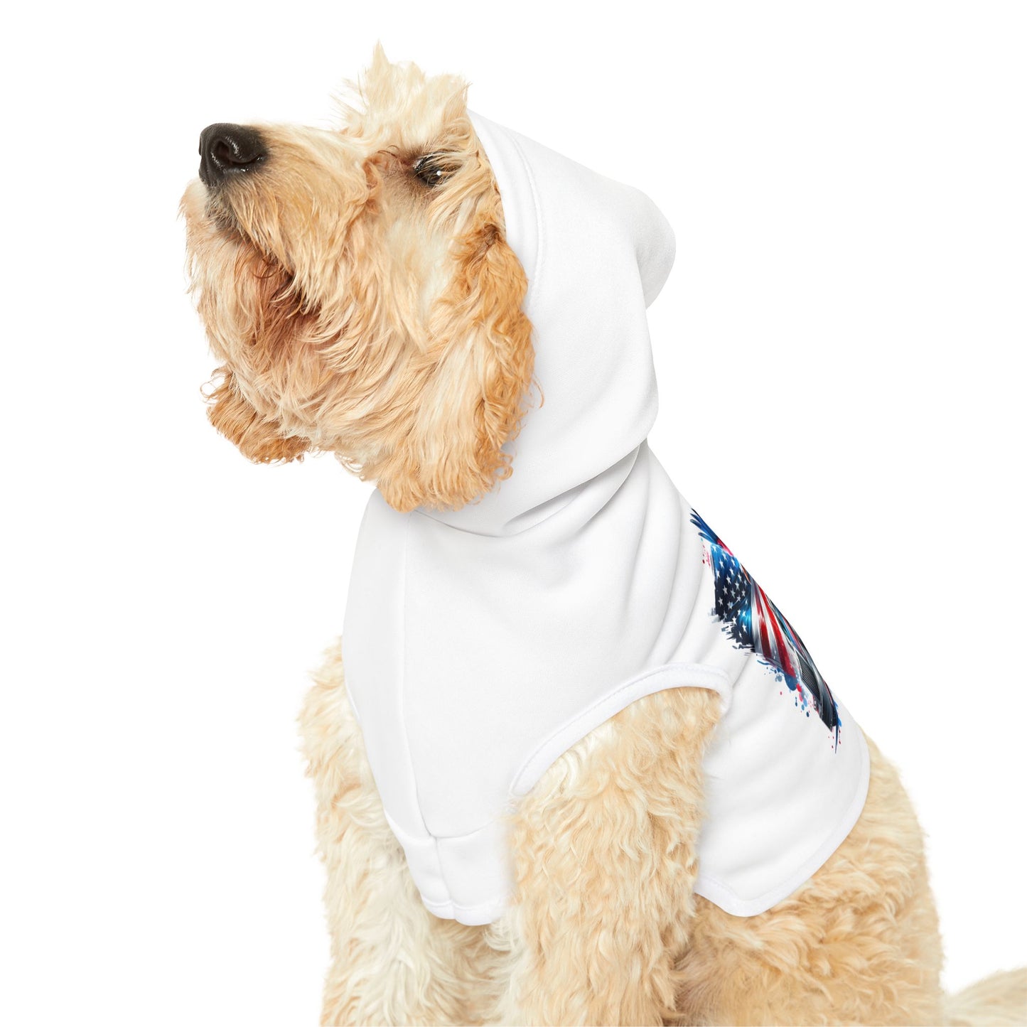 Princess Grace Patriotic Pet Hoodie American Eagle & Truck Design