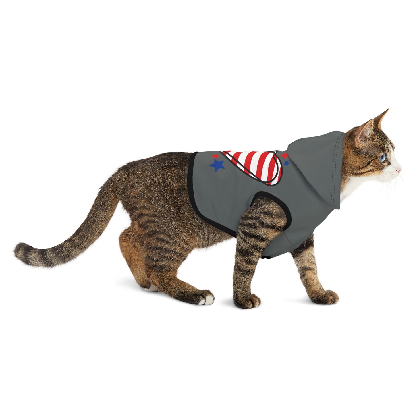 Princess Grace Patriotic Pet Hoodie Cozy Dog Apparel for Independence Day Celebrations