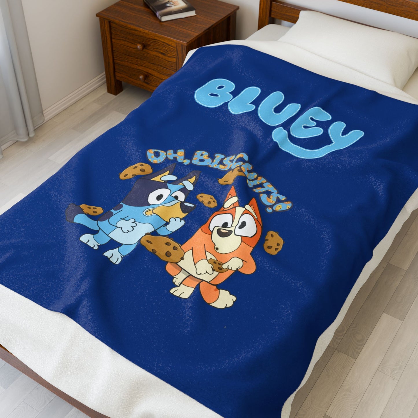 Princess Grace Bluey Plush Blanket Cozy & Fun for Kids Perfect for Movie Nights