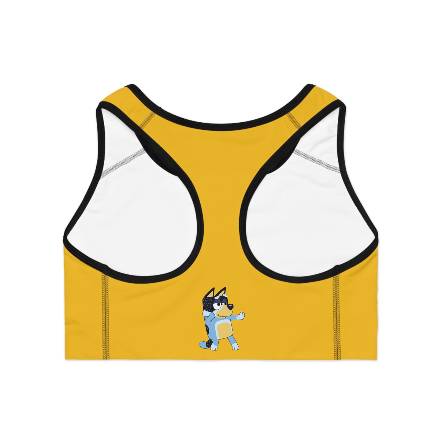 Princess Grace Bluey Graphic Sports Bra Yellow Activewear