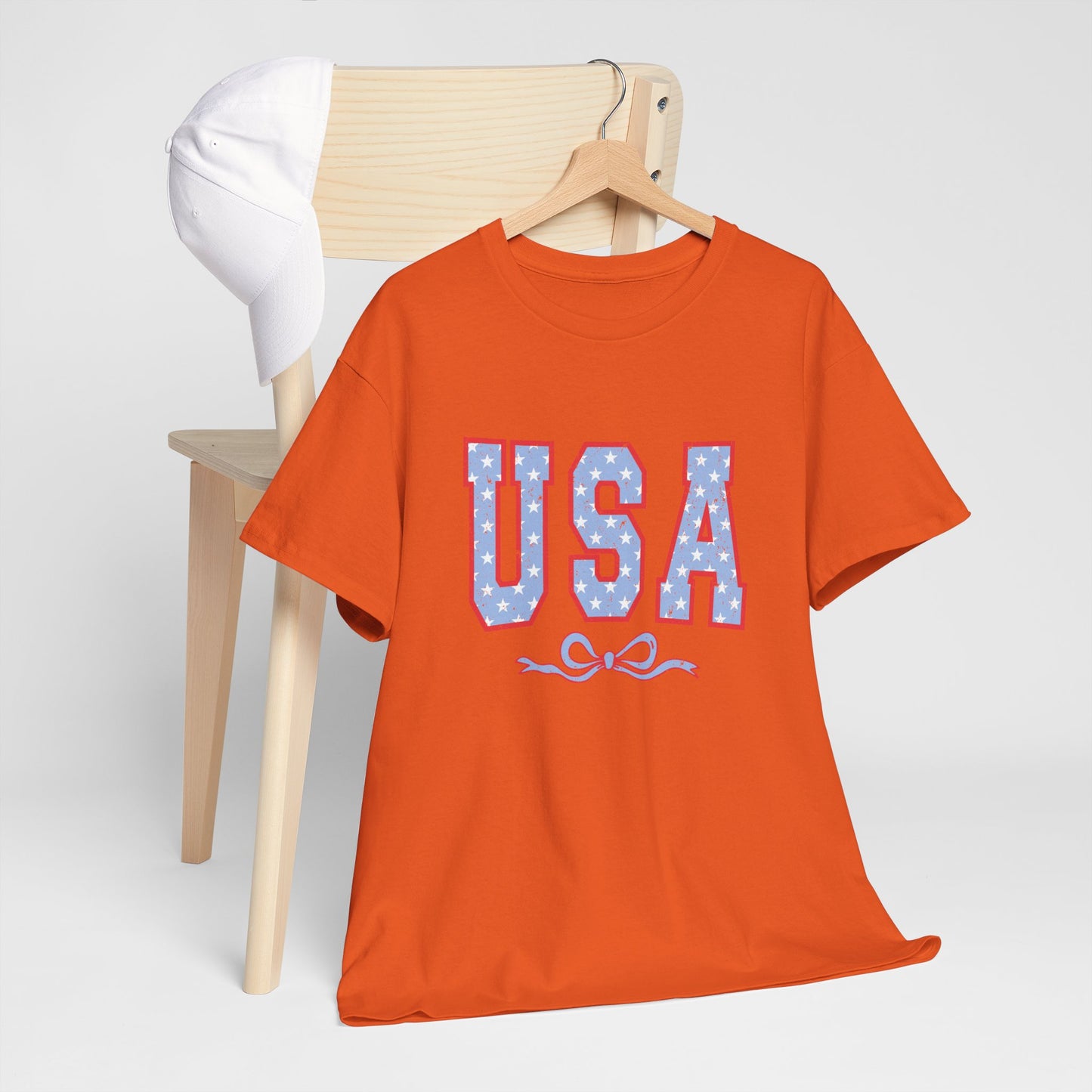 Princess Grace USA Patriotic Unisex Heavy Cotton Tee Perfect for Independence Day Celebrations