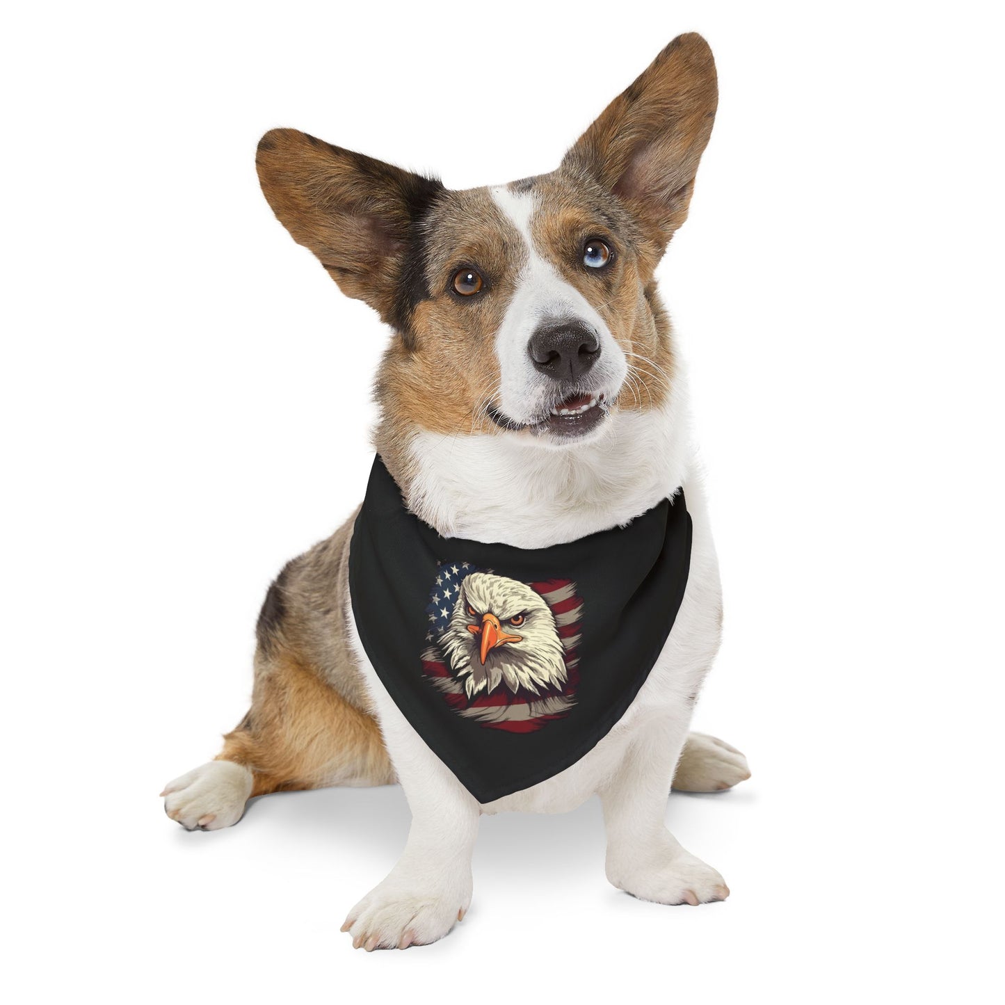 Princess Grace Patriotic Eagle Pet Bandana for Dogs Perfect for National Holidays