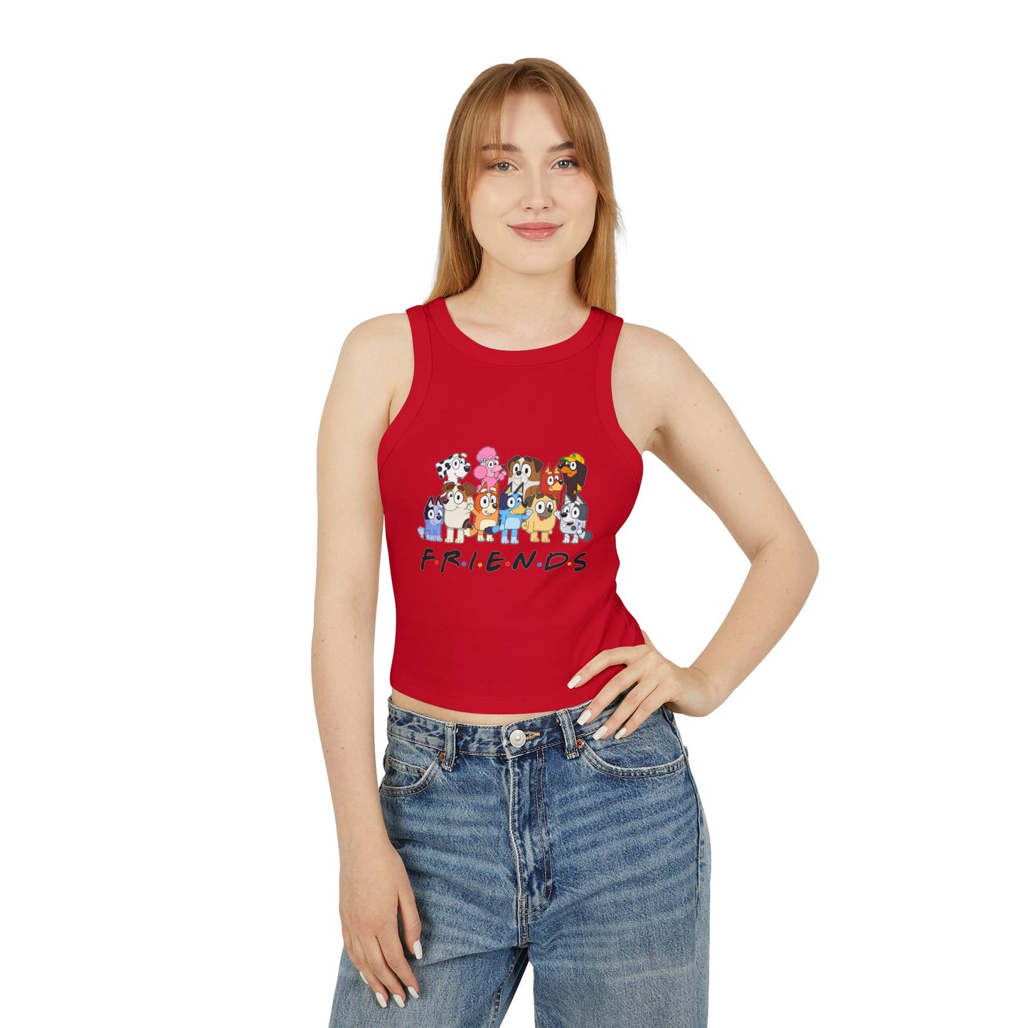 Princess Grace Bluey Friends Cartoon Racer Tank Top Cute Bluey Design