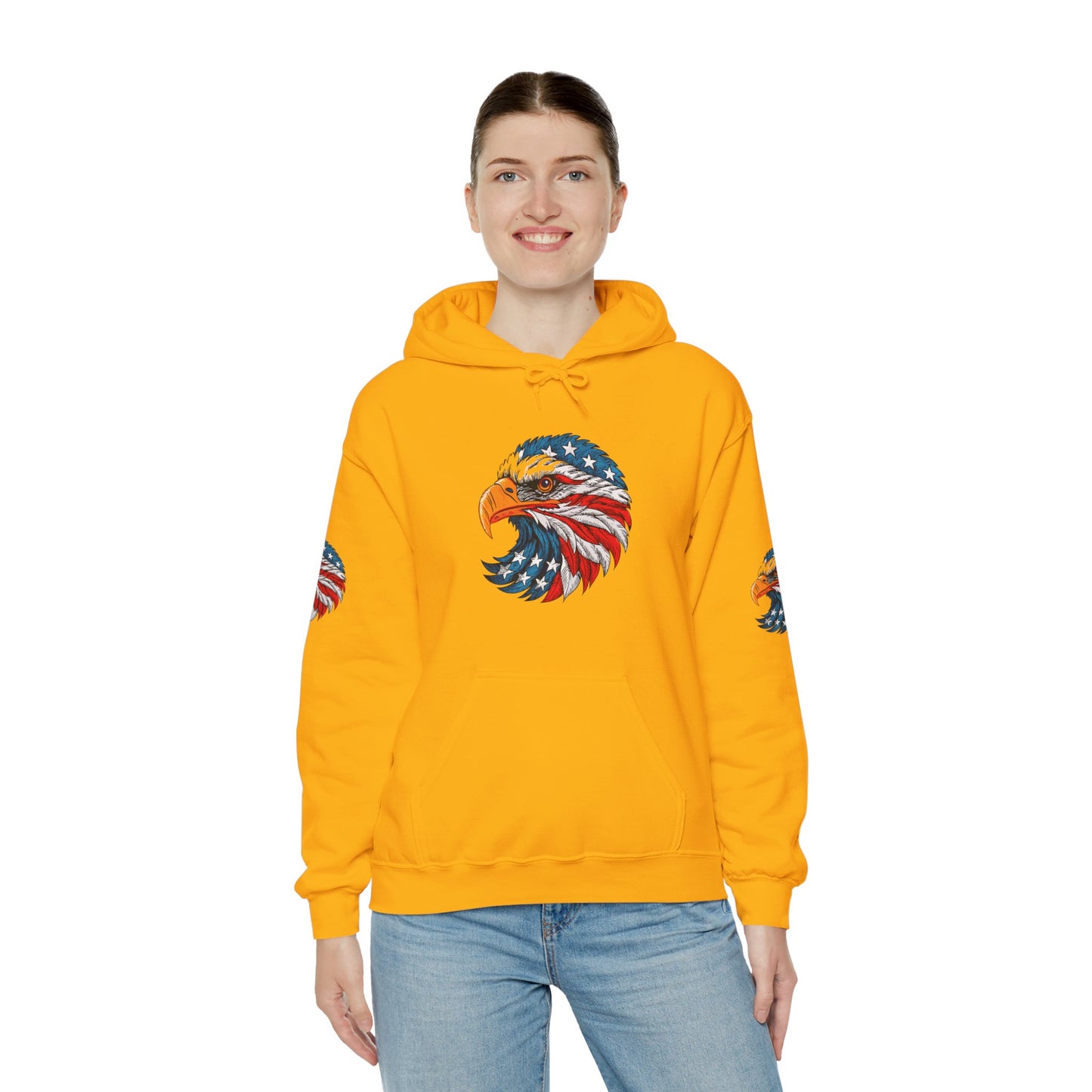 Princess Grace Patriotic Eagle Hoodie Unisex Heavy Blend Sweatshirt