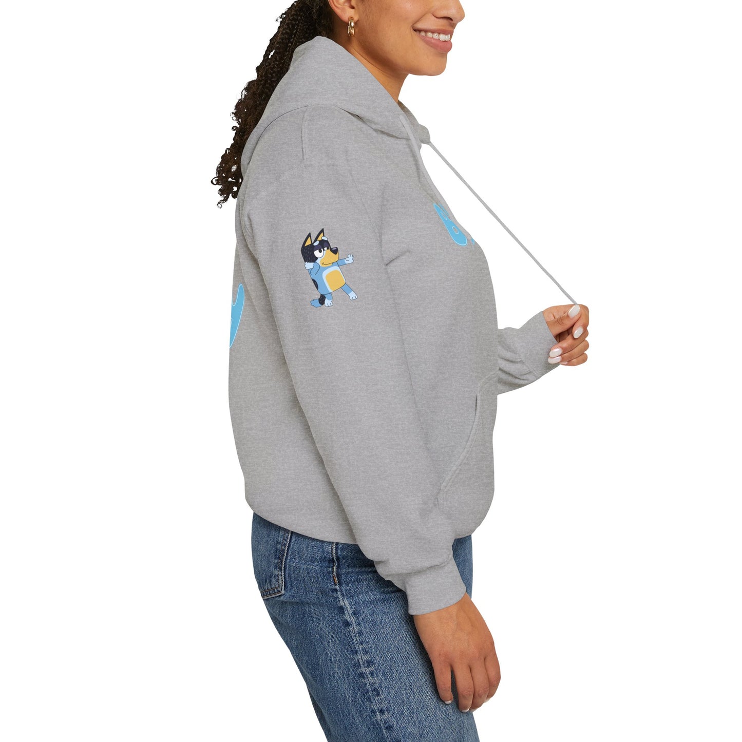 Princess Grace Bluey Unisex Hooded Sweatshirt Cozy Cartoon Style for Kids & Adults