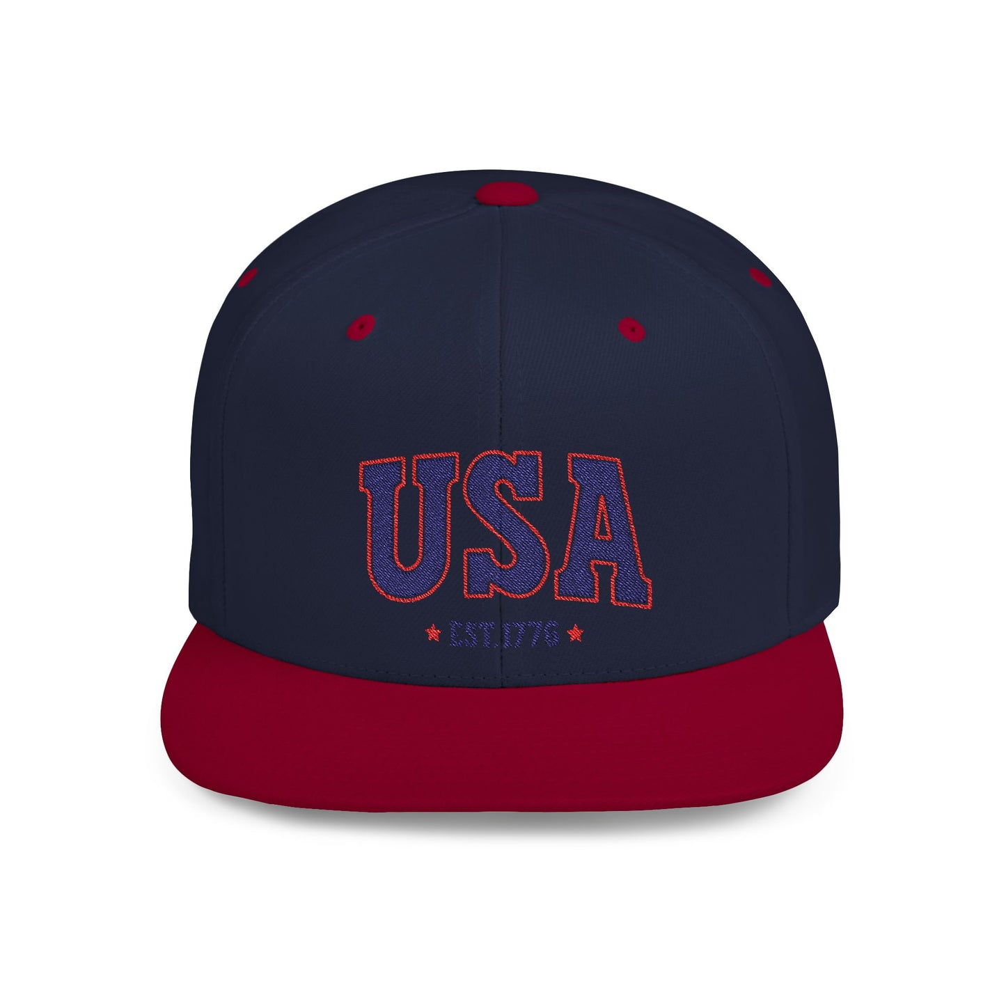 Princess Grace USA Flat Bill Snapback Hat Patriotic Style, Perfect for Holidays & Outdoor Events