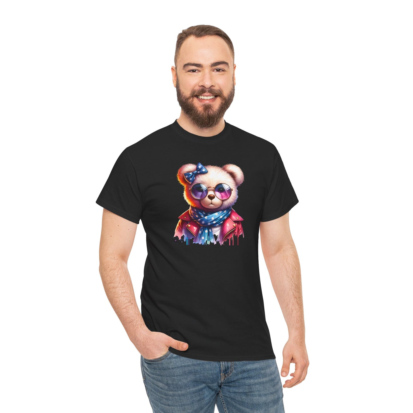 Princess Grace Cool Bear Graphic Unisex Heavy Cotton Tee Stylish & Fun for All