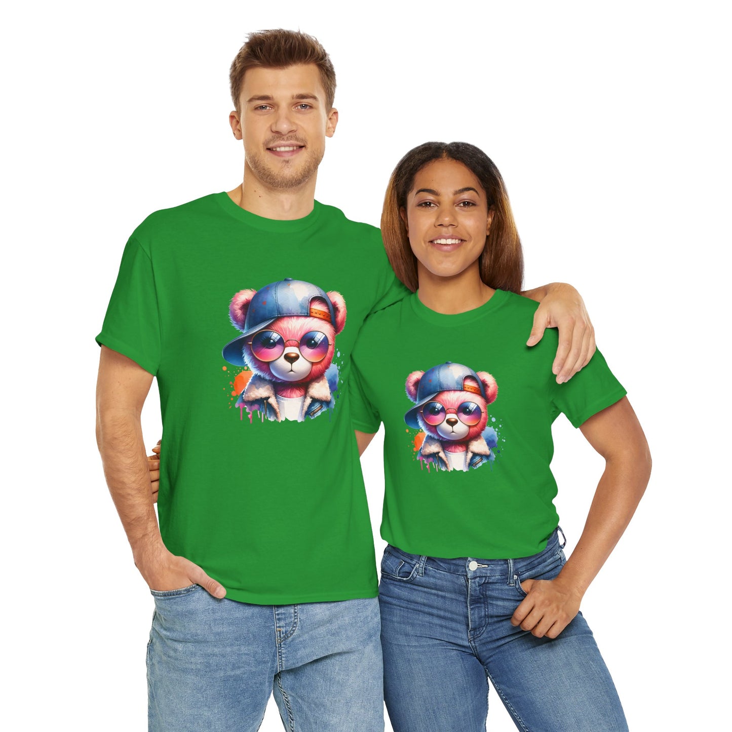 Princess Grace Cool Bear Graphic Unisex Heavy Cotton Tee Trendy Streetwear T-Shirt