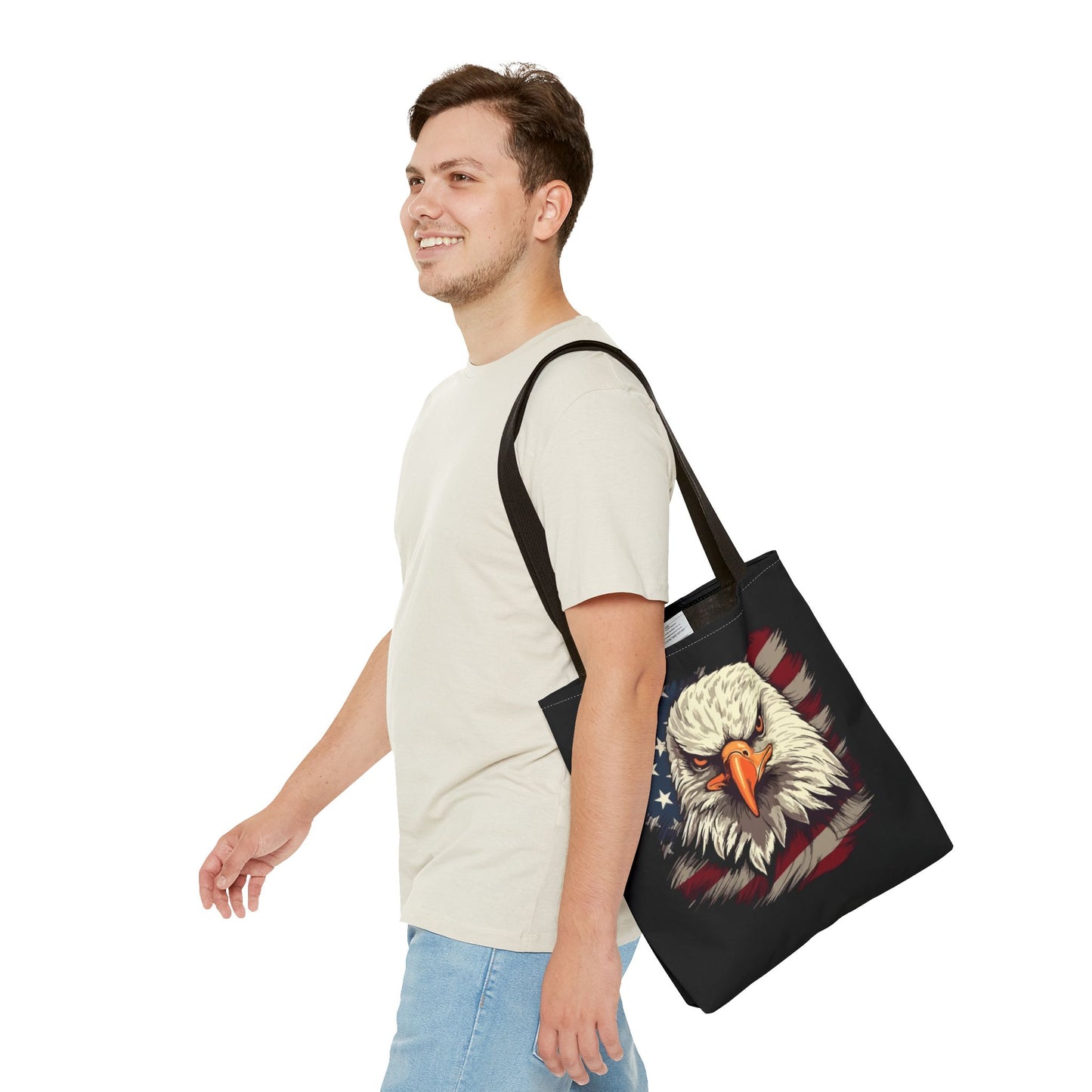 Princess Grace Patriotic Eagle Tote Bag American Flag Design