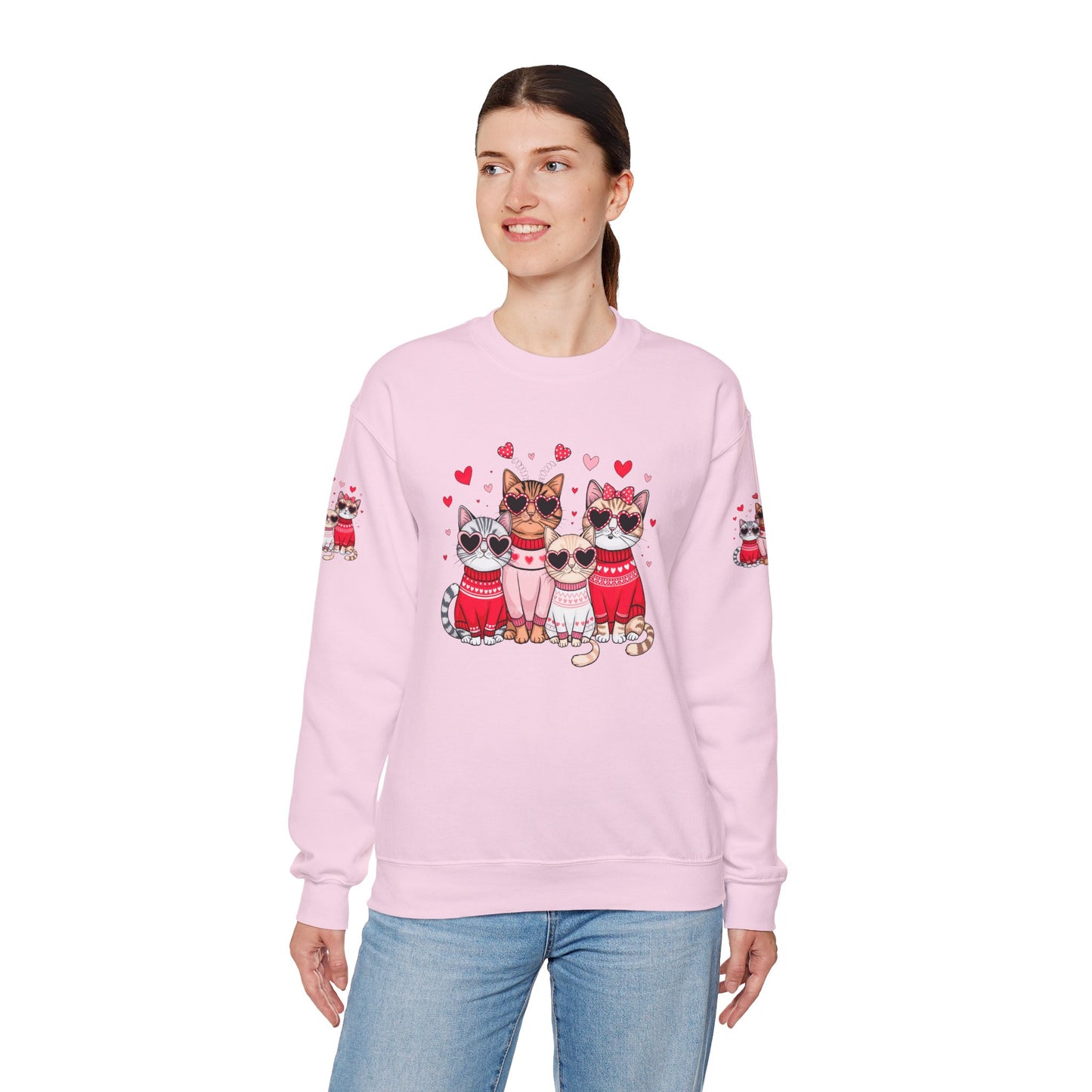 Princess Grace Cute Cat Lovers Crewneck Sweatshirt Cozy Valentine's Gift