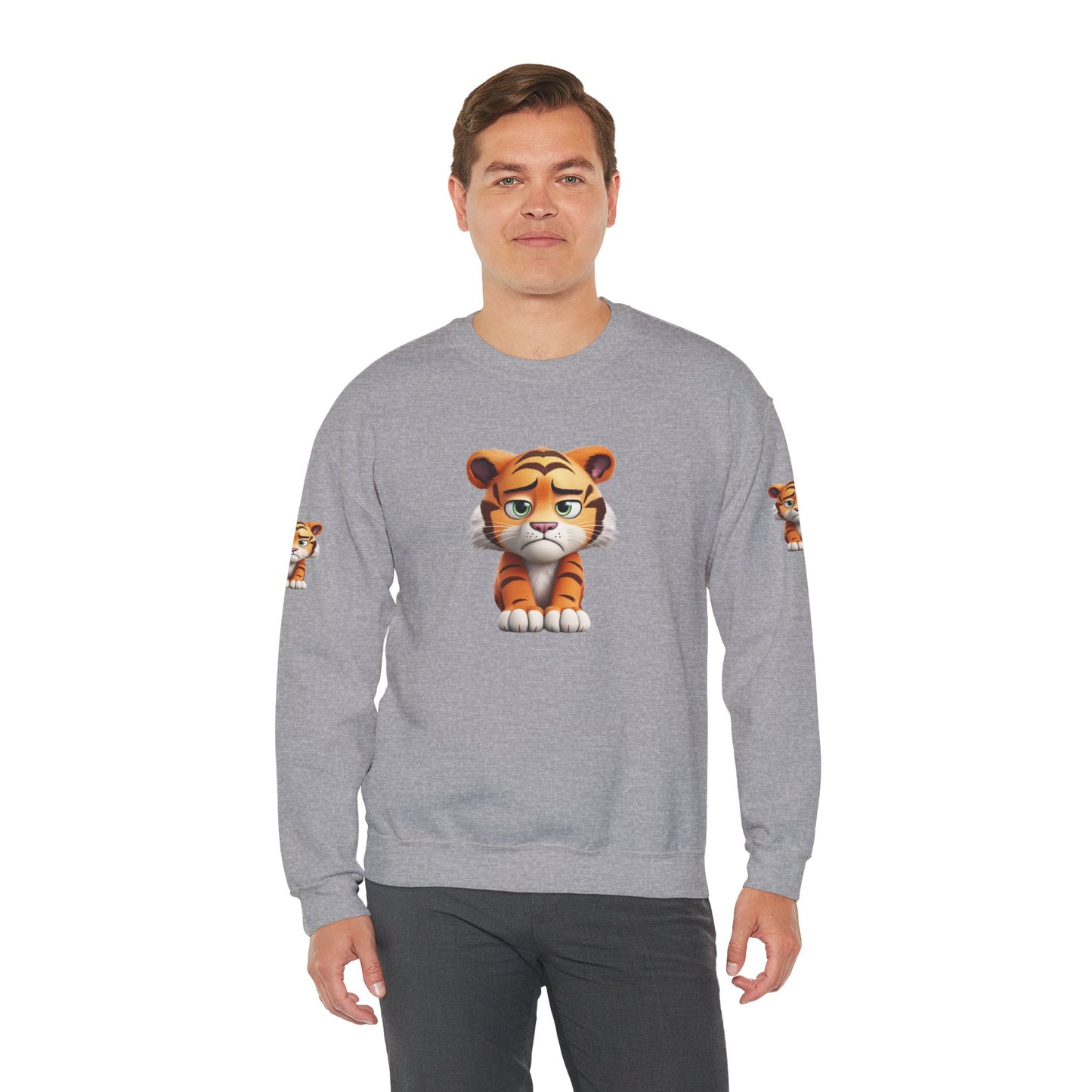 Princess Grace Cute Tiger Graphic Unisex Crewneck Sweatshirt
