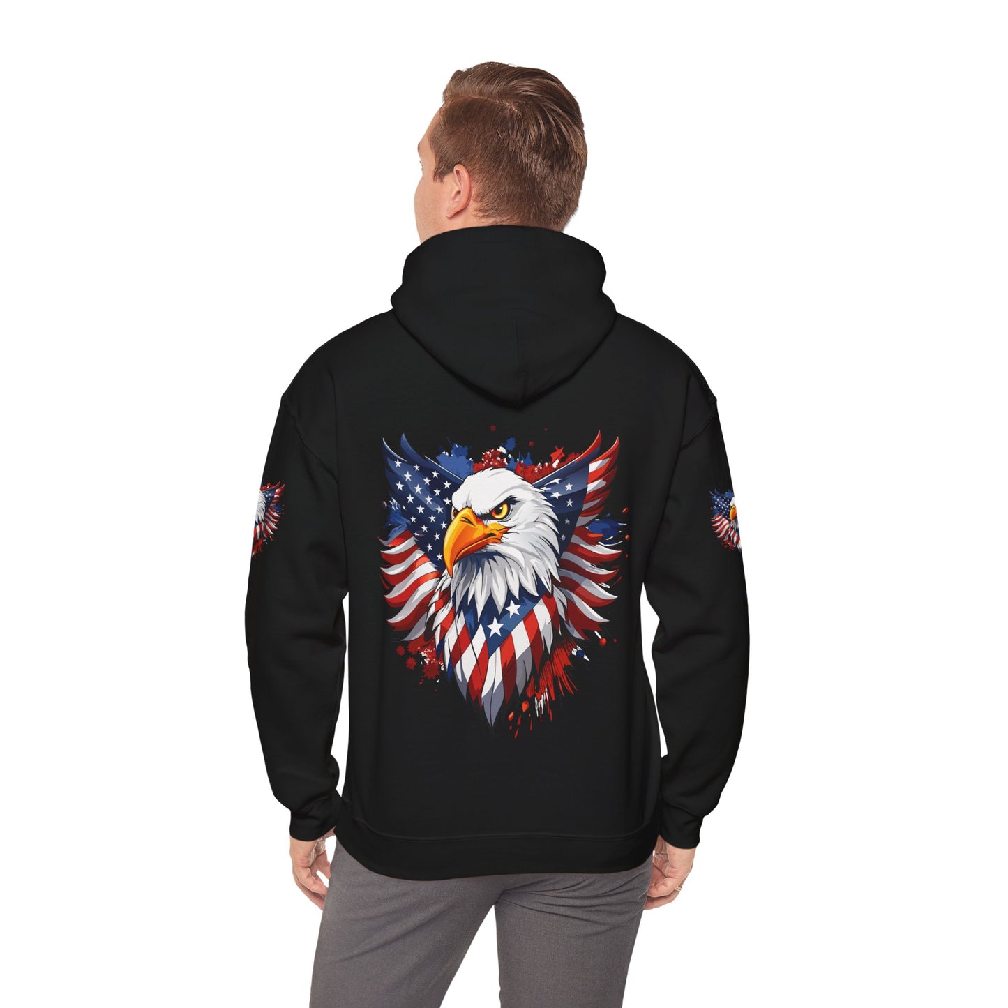 Princess Grace Patriotic Eagle Hoodie Unisex Heavy Blend Hooded Sweatshirt