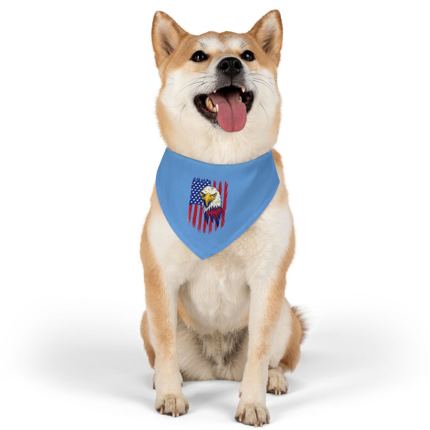Princess Grace Patriotic Pet Bandana Collar USA Eagle Design for Dogs