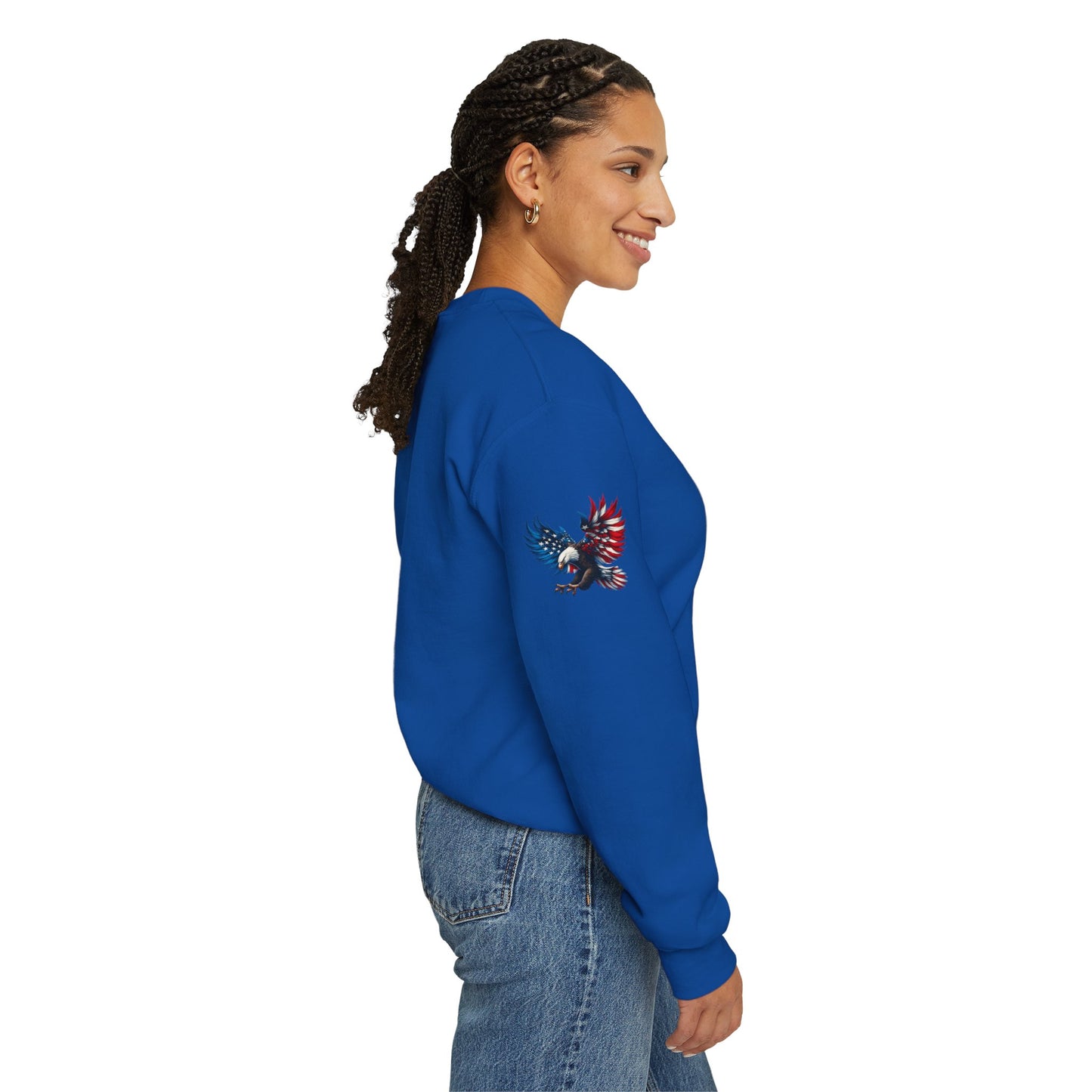 Princess Grace Patriotic Eagle Unisex Crewneck Sweatshirt