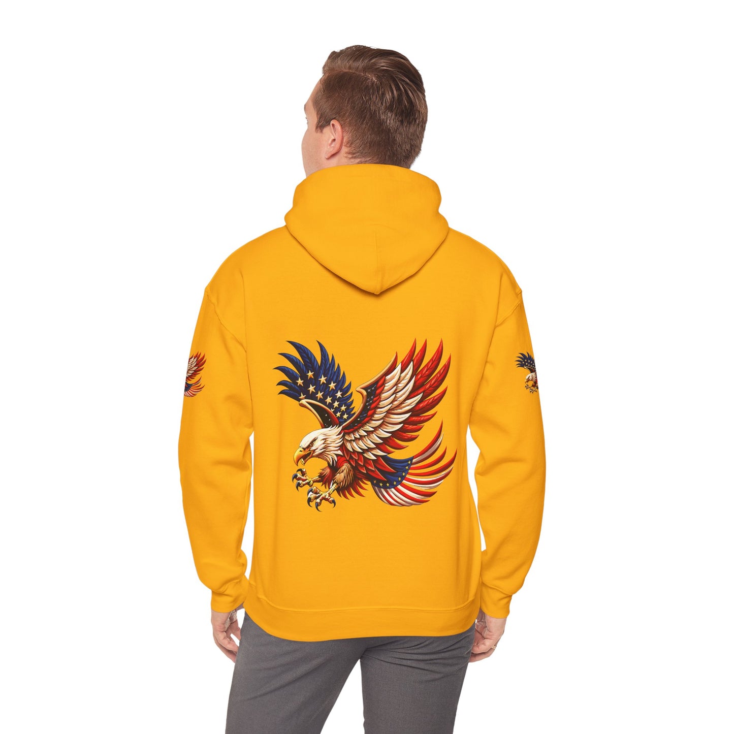 Princess grace Patriotic Eagle Hooded Sweatshirt Unisex Heavy Blend