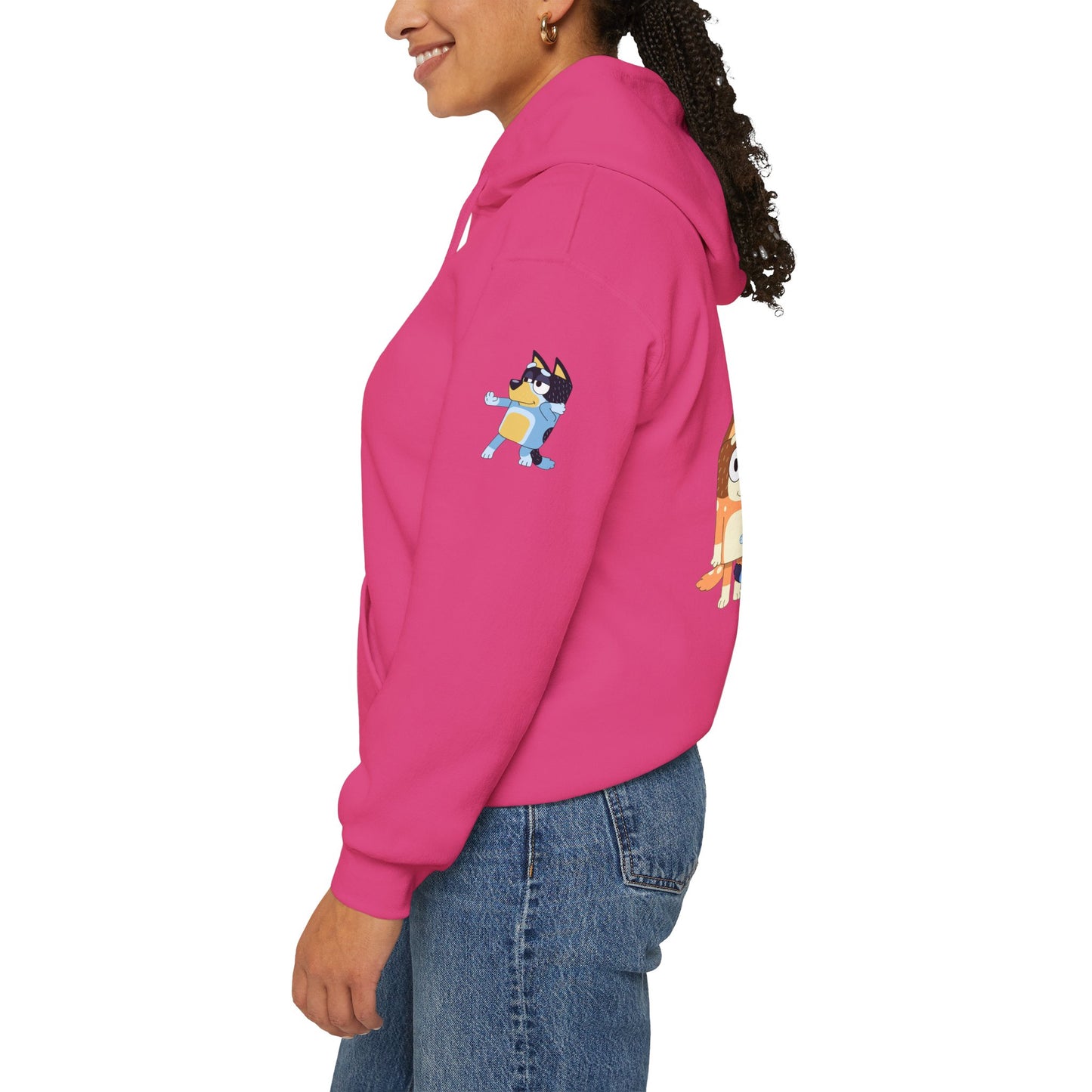Princess Grace Bluey Fun Family Cartoon Hoodie - Unisex Heavy Blend with Playful Characters