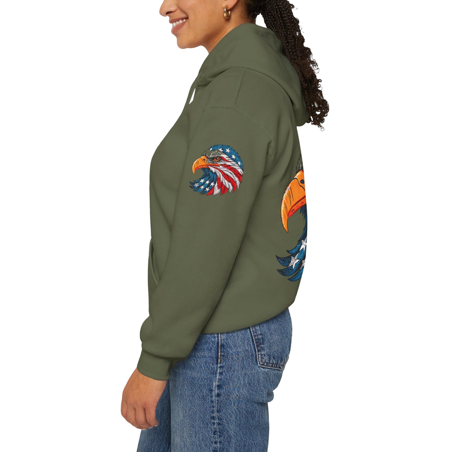 Princess Grace Patriotic Eagle Hoodie Unisex Heavy Blend Sweatshirt