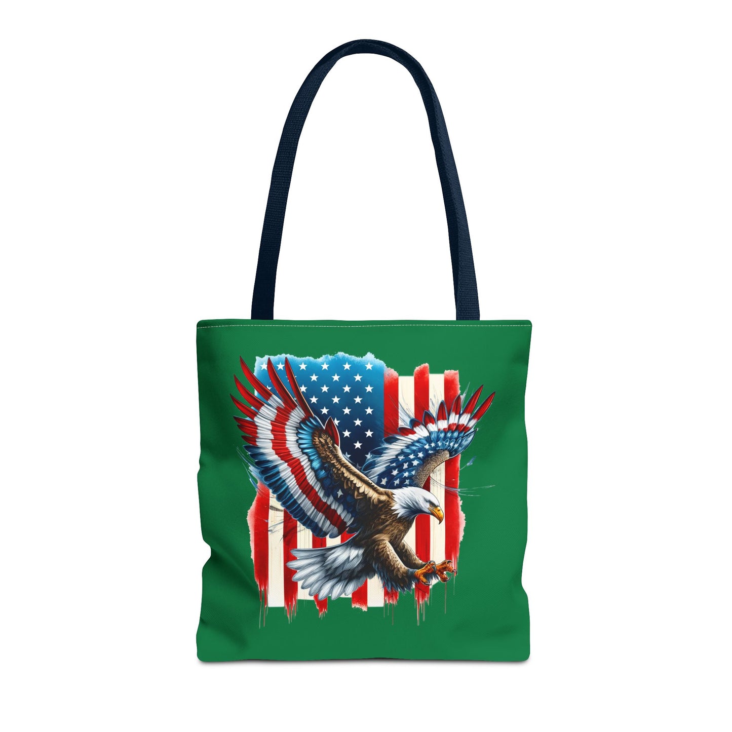 Princess Grace Patriotic Eagle Print Tote Bag American Flag Design for Fourth of July and Everyday Use