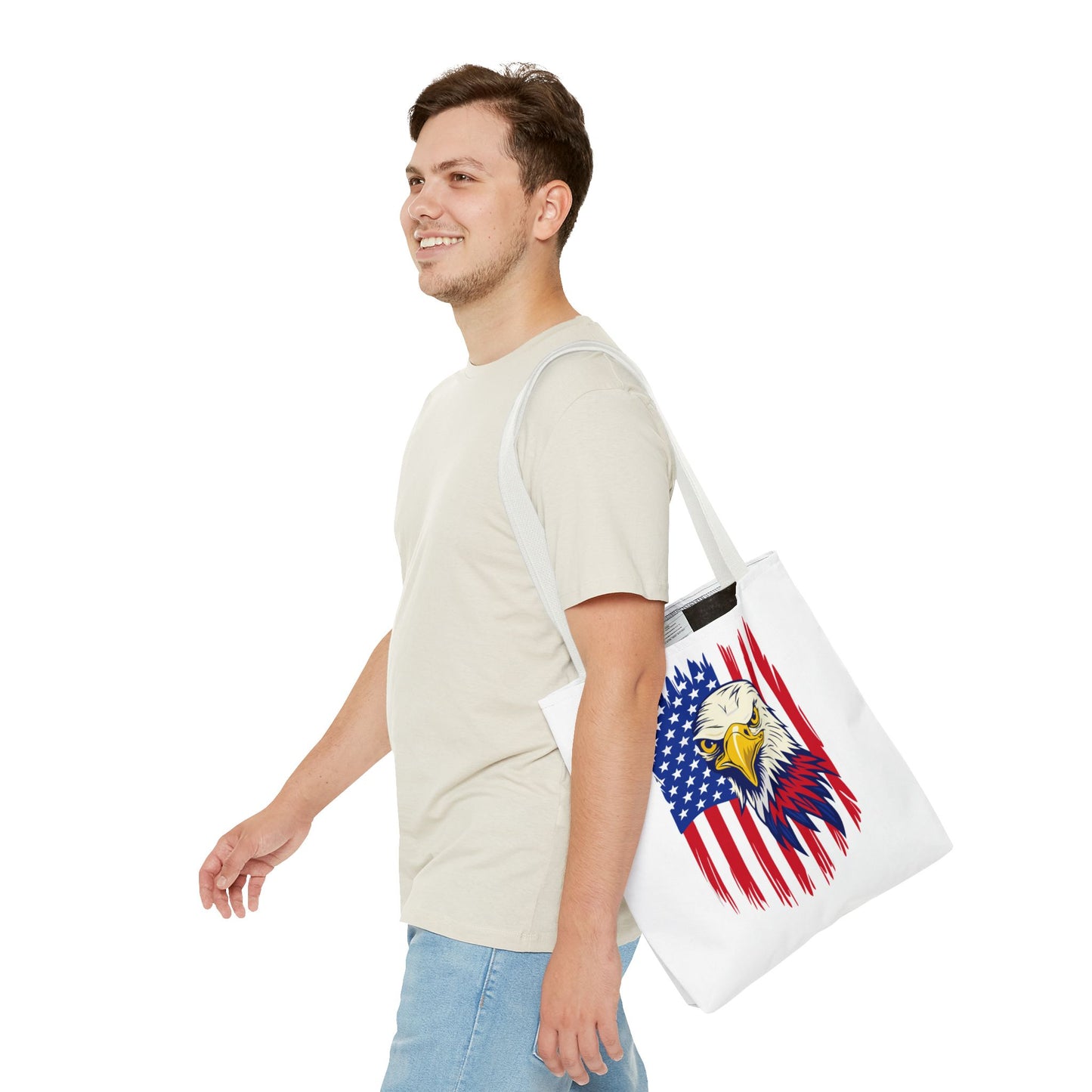 Princess Grace Patriotic Eagle Tote Bag American Flag Design