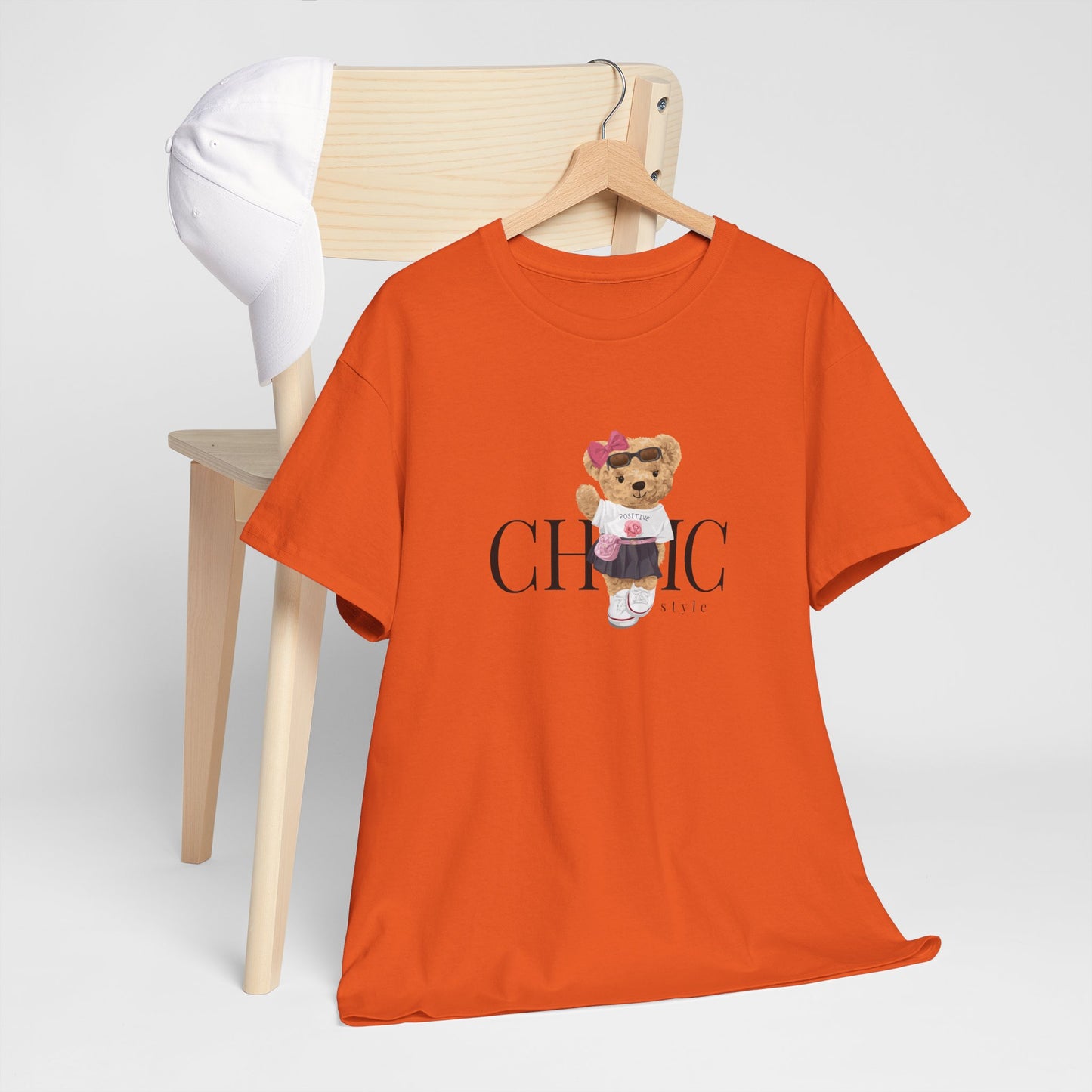Princess Grace Chic Style Bear Unisex Heavy Cotton Tee Fashionable and Cozy Everyday Wear
