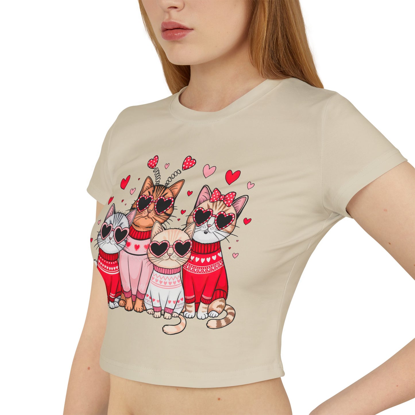 Princess Grace Cute Cat Love Women's Baby Tee Perfect Gift for Cat Lovers