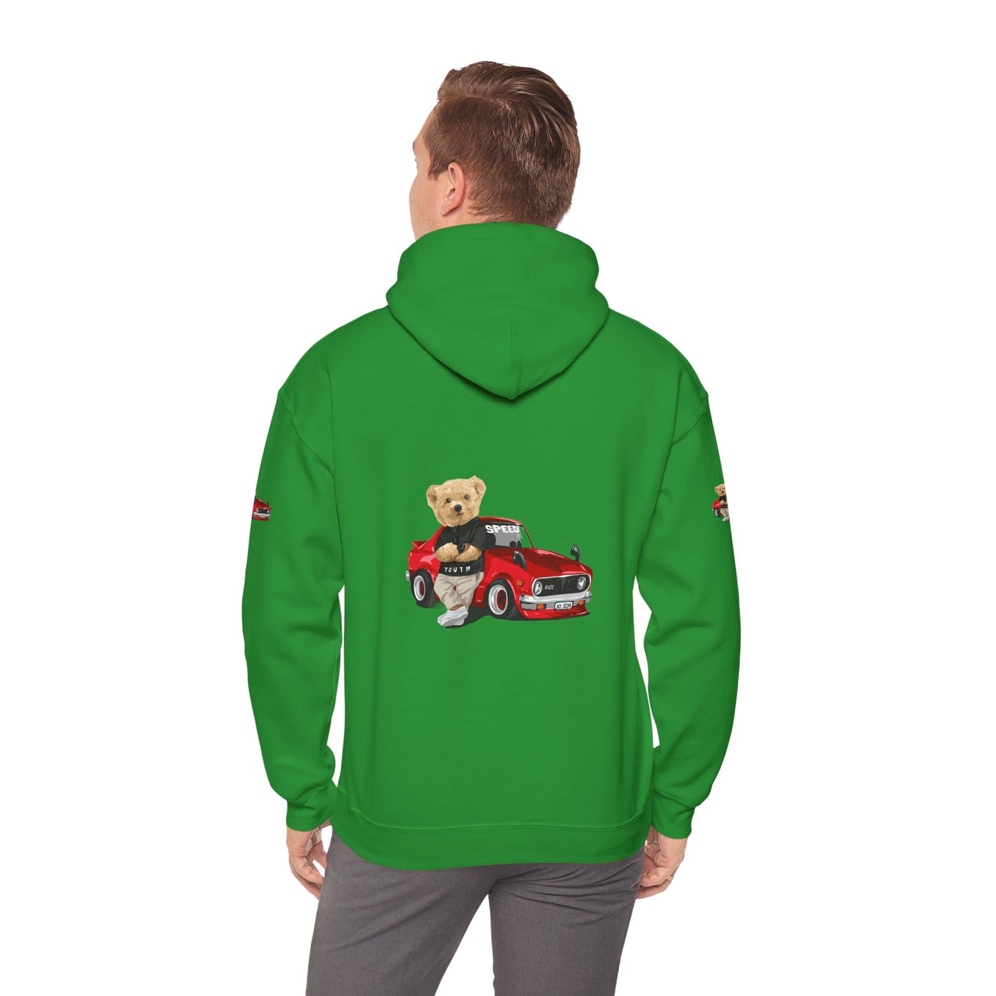 Princess Grace Vintage Bear Car Hoodie Fun Unisex Sweatshirt for Auto Lovers