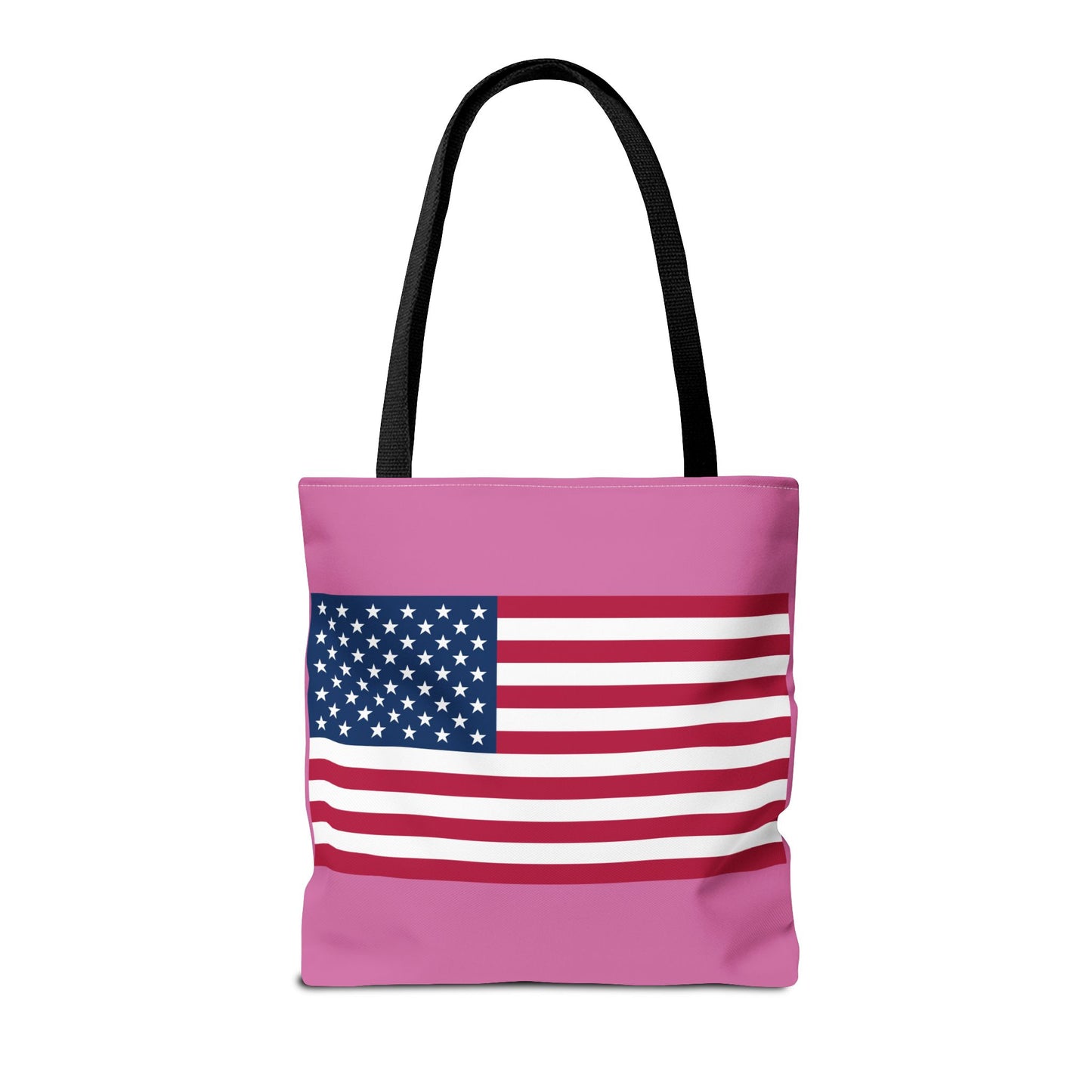 Princess Grace Patriotic Pink Tote Bag with American Flag Design