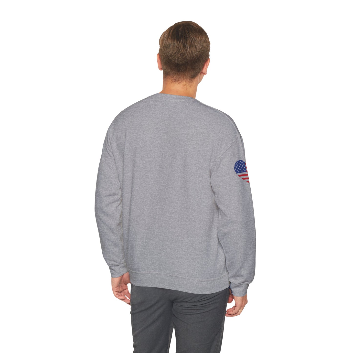Princess Grace USA Heart Unisex Crewneck Sweatshirt Cozy American Pride