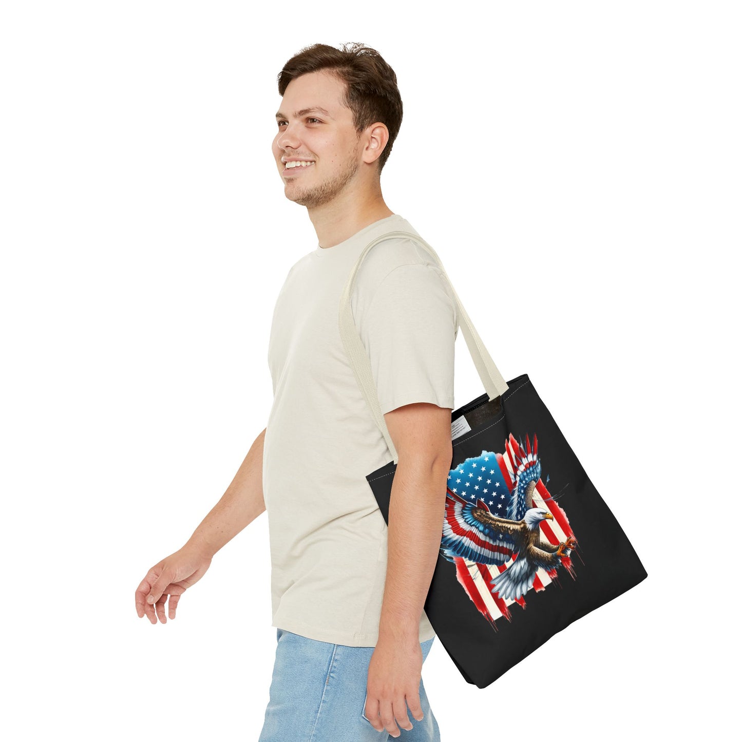Princess Grace Patriotic Eagle Tote Bag American Flag Design