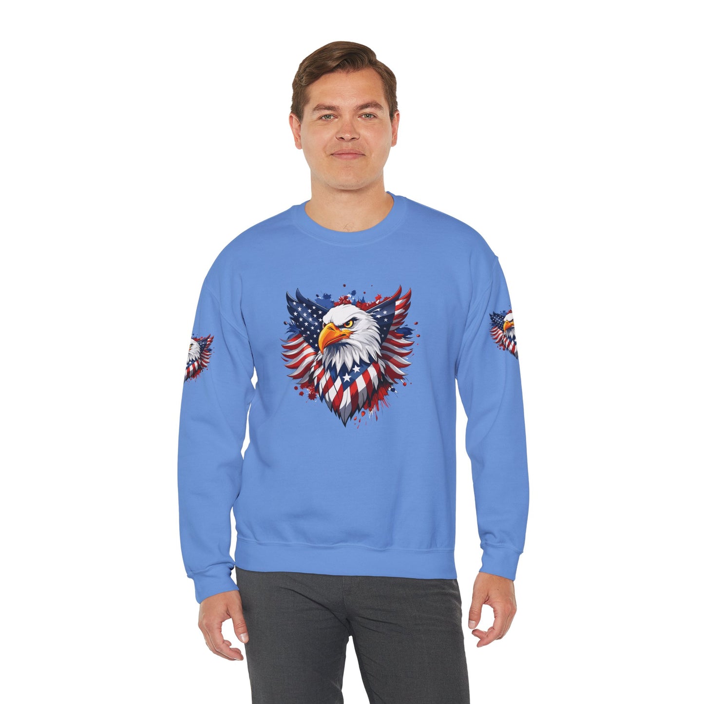 Princess Grace Patriotic Eagle Unisex Heavy Blend Crewneck Sweatshirt