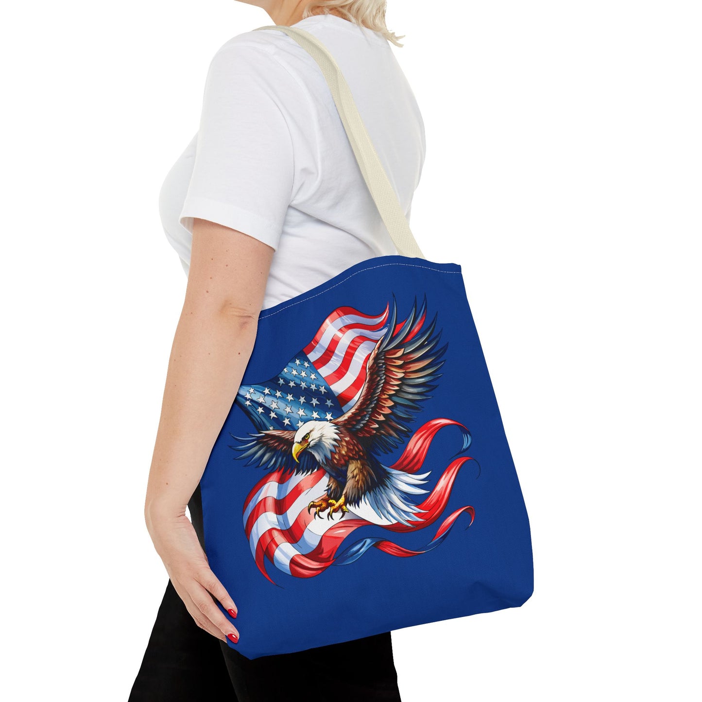 Princess Grace Patriotic Eagle Tote Bag American Flag Design