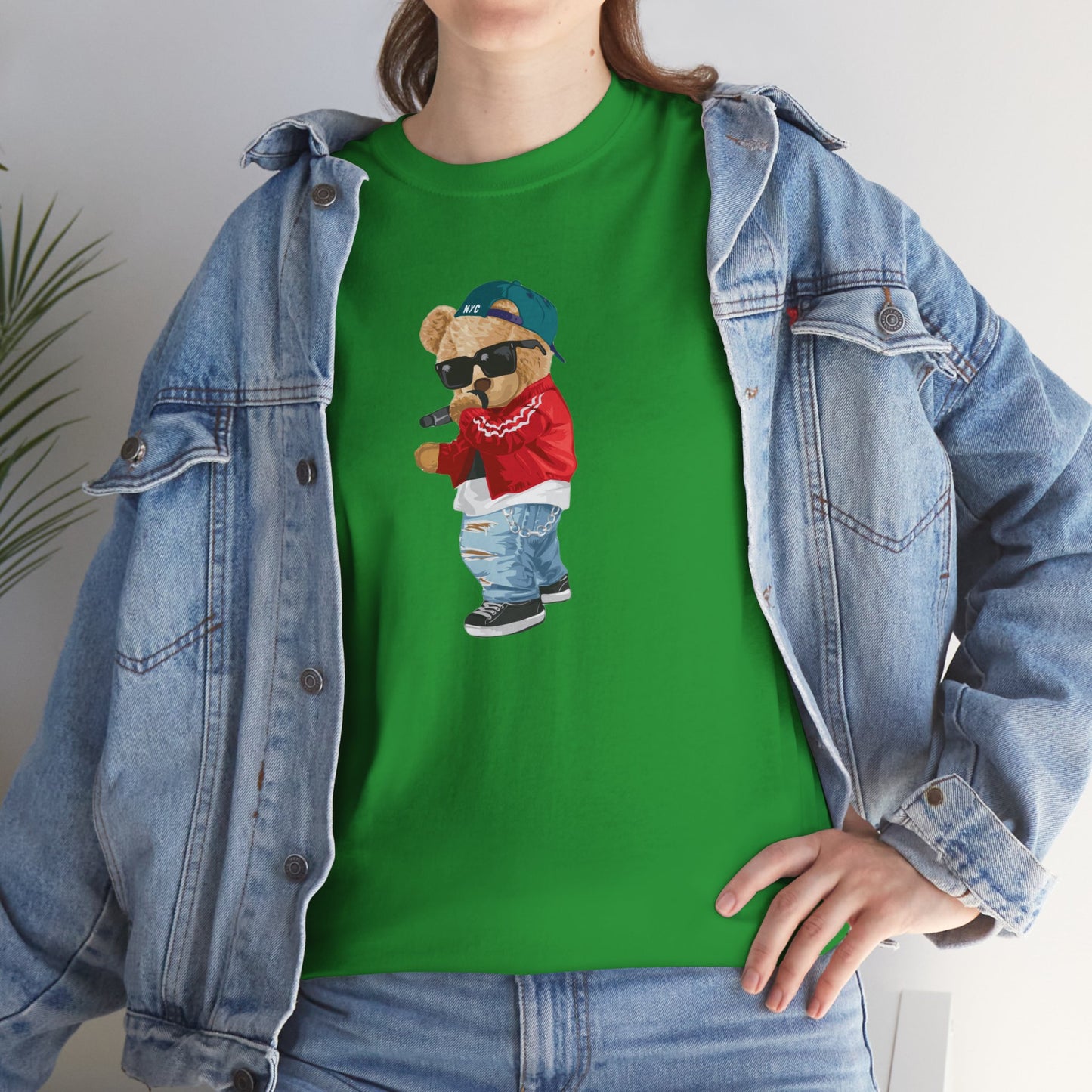Princess Grace Cool Bear Graphic Unisex Heavy Cotton Tee Trendy Casual Wear