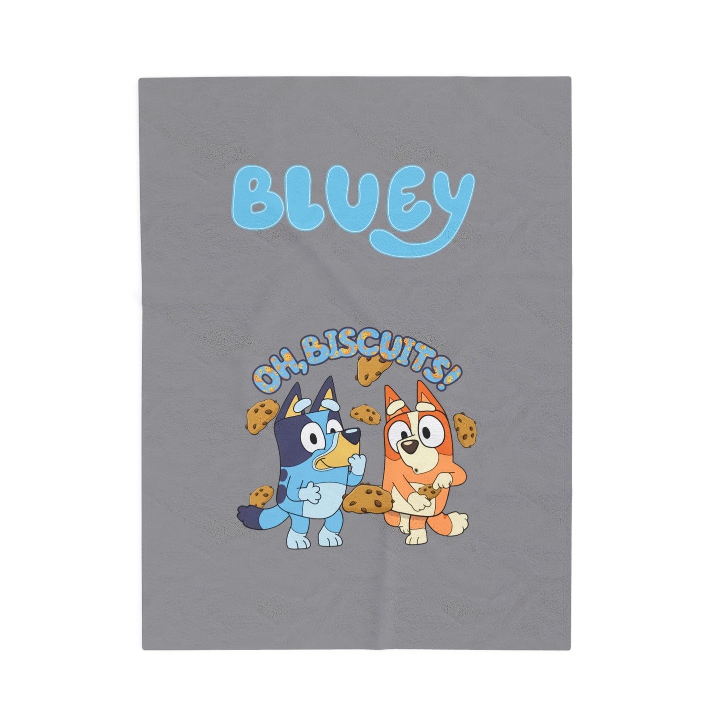 Princess Grace Bluey Oh Biscuits! Velveteen Plush Blanket Cozy Cartoon Lounging