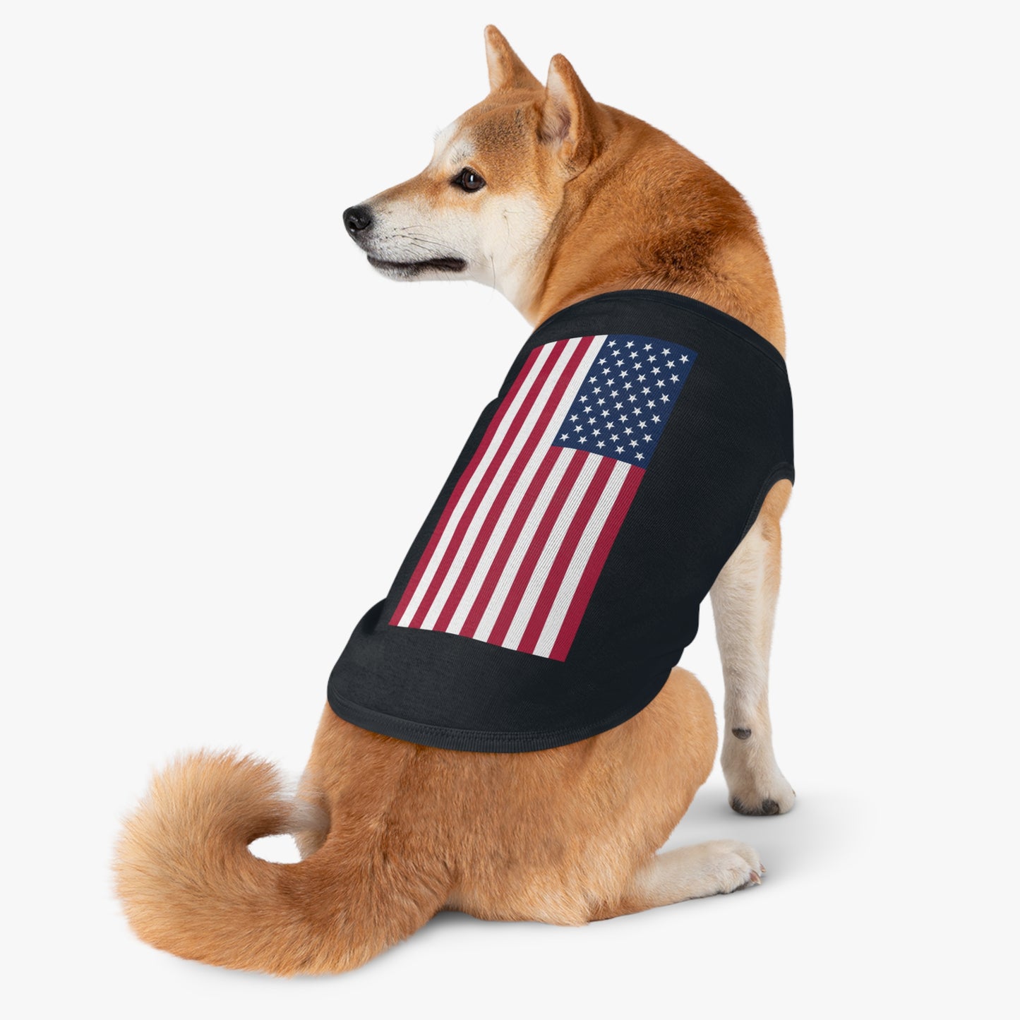 Princess Grace American Flag Pet Tank Top Comfortable Patriotic Apparel for Dogs