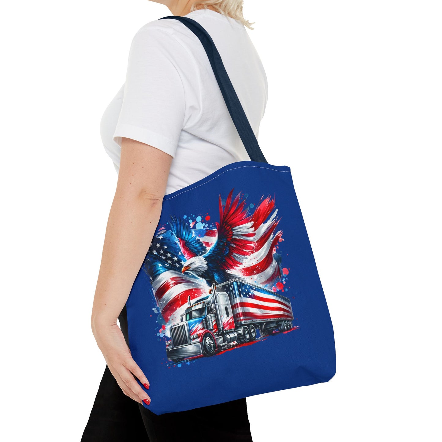 Princess Grace Patriotic Eagle Truck Tote Bag American Flag Design