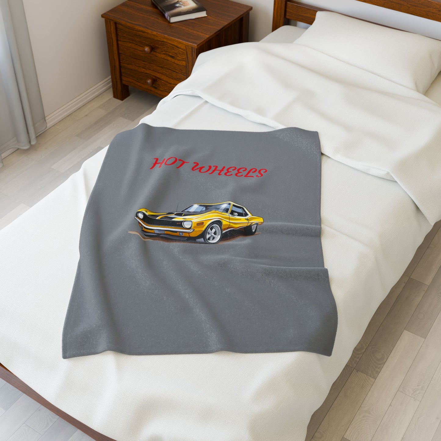 Princess Grace Hot Wheels Velveteen Plush Blanket Cozy Car Lover Throw for Relaxation