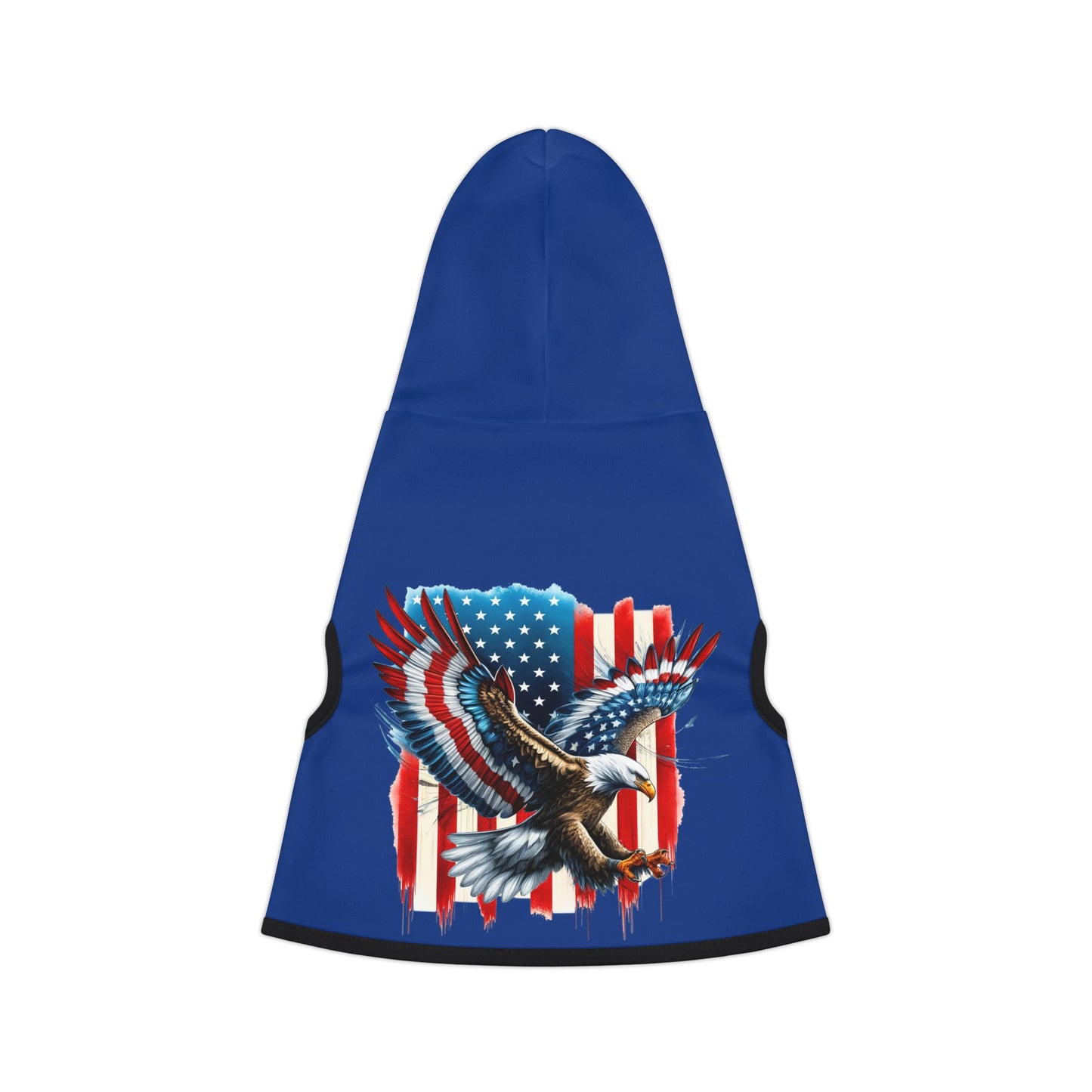Princess Grace Patriotic Eagle Pet Hoodie Blue Animal Apparel for Independence Day