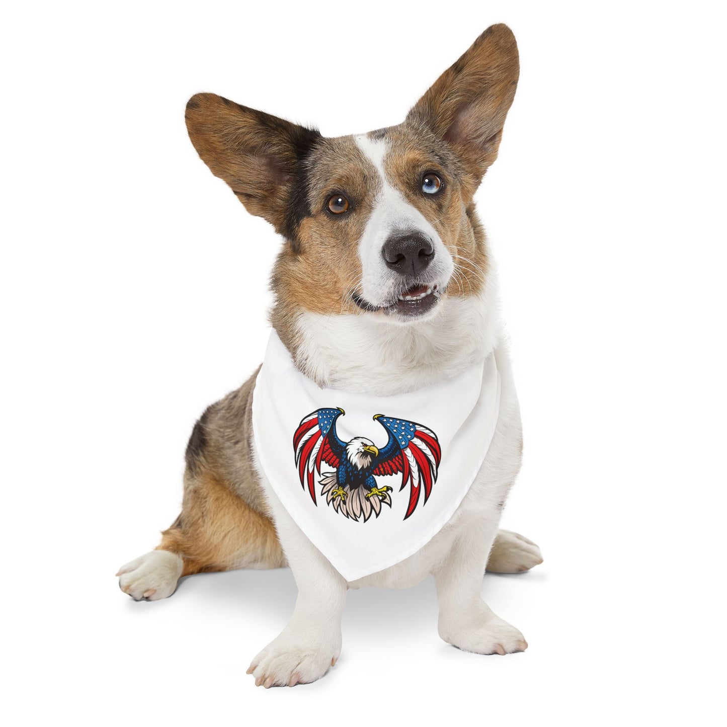 Princess Grace Patriotic Eagle Pet Bandana Collar for Dogs Perfect for 4th of July Celebrations