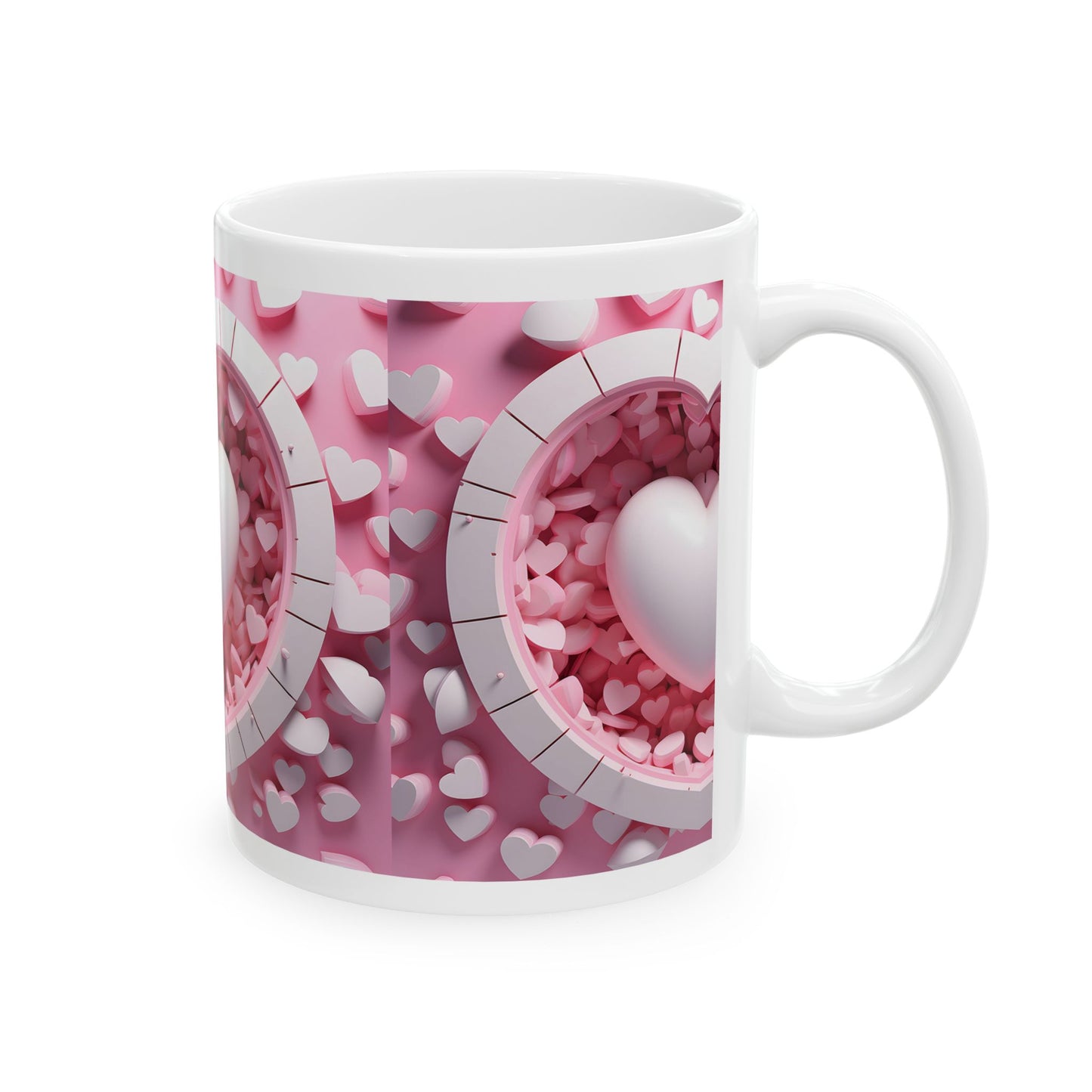 Princess Grace Heart Shaped Love Ceramic Mug Perfect Gift for Valentine's Day or Special Occasions