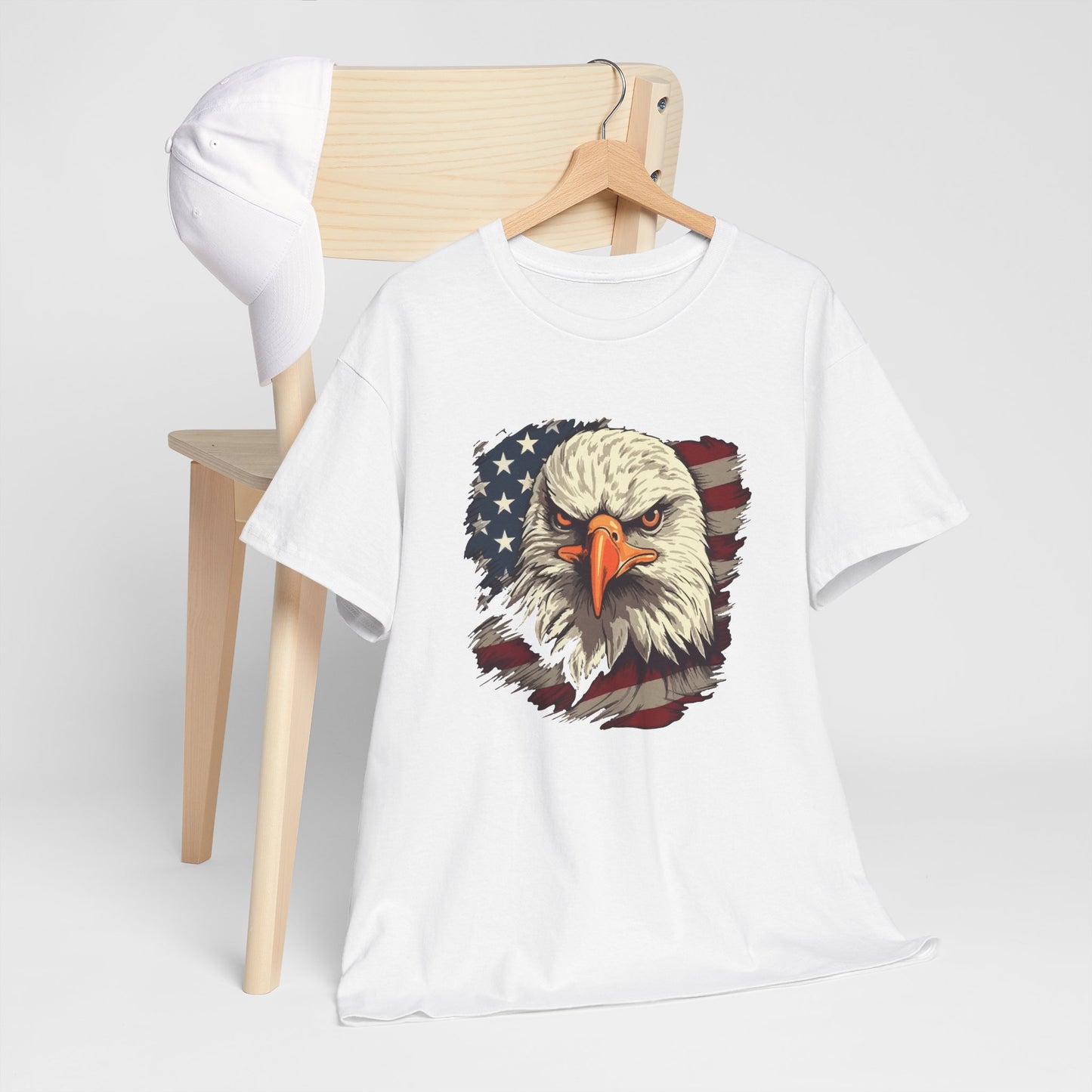 Princess Grace Patriotic Eagle Graphic Tee Unisex Heavy Cotton T-Shirt