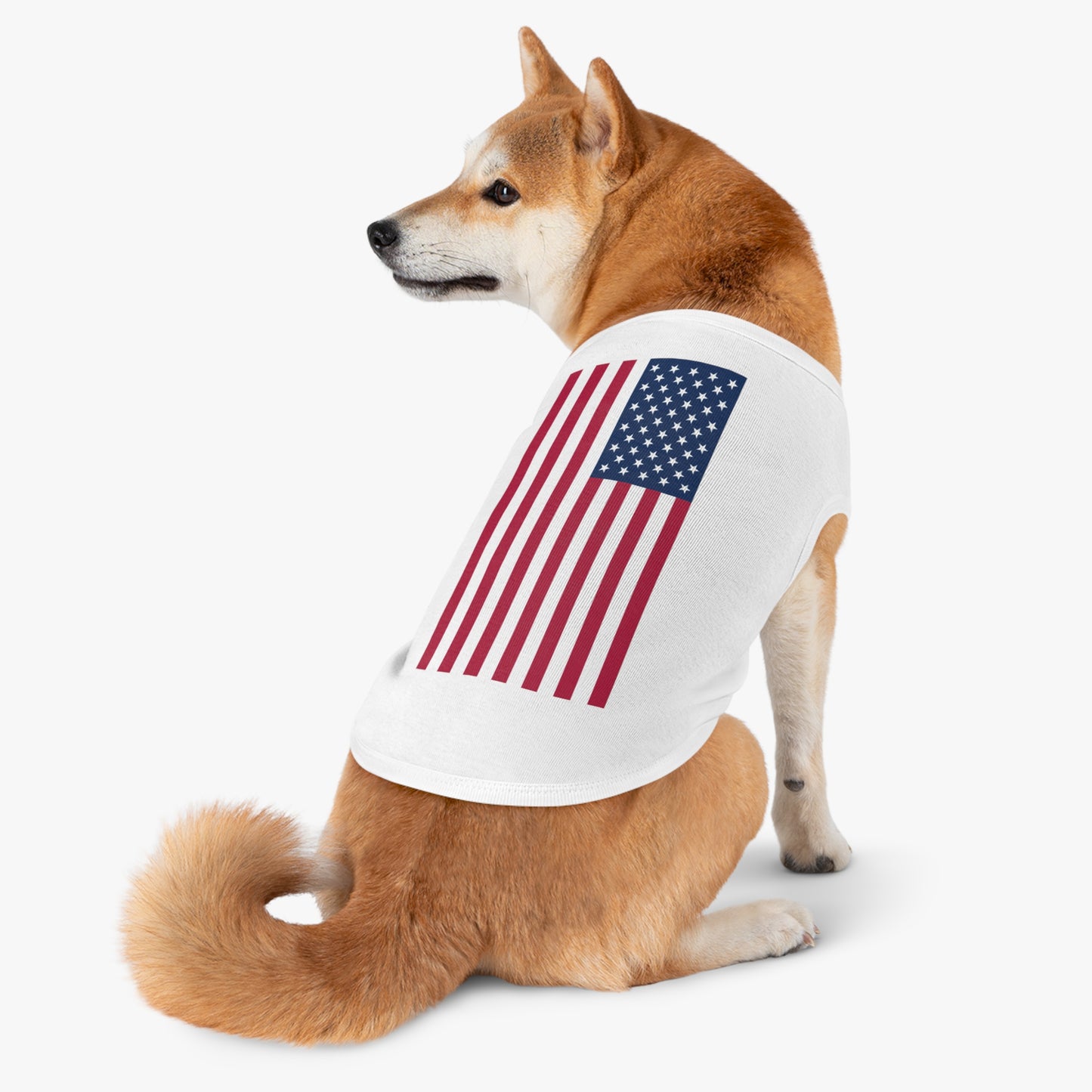 Princess Grace American Flag Pet Tank Top Comfortable Patriotic Apparel for Dogs