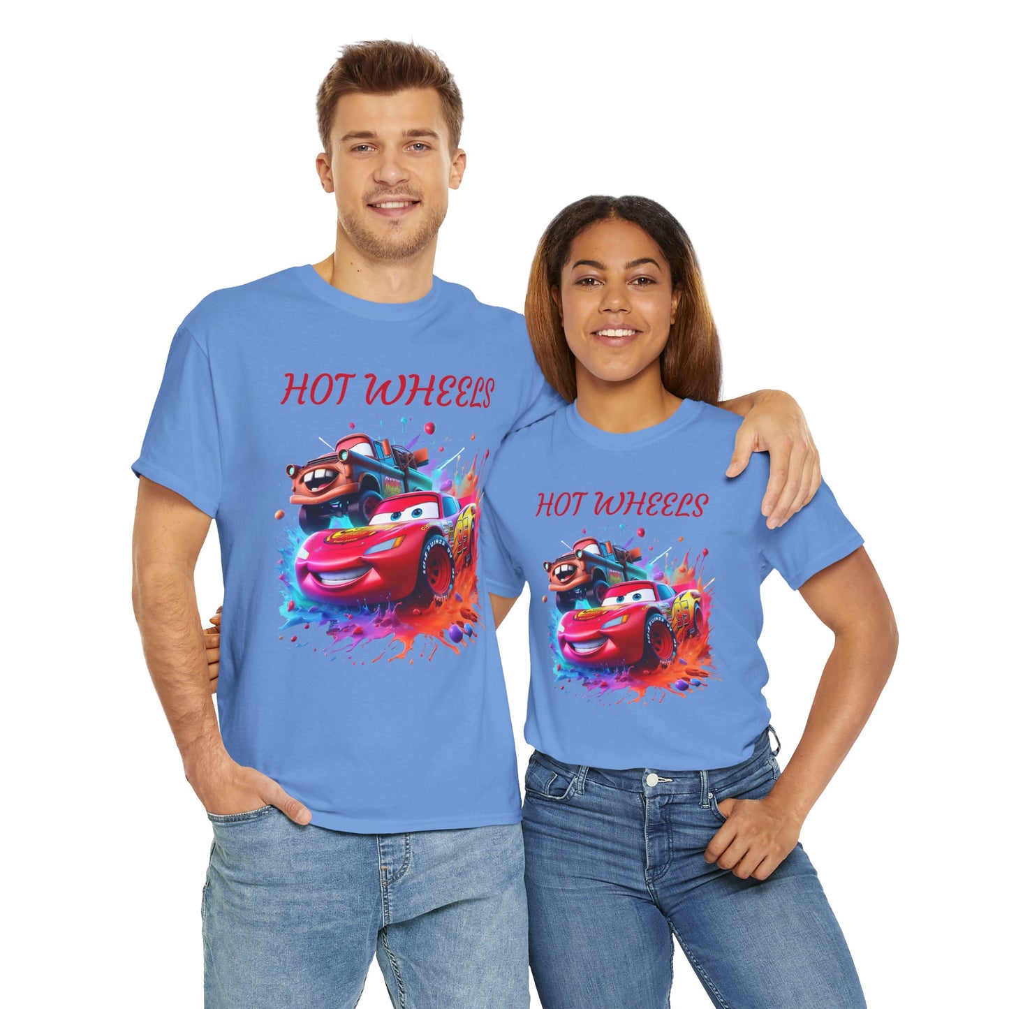 Princess Grace Cool Cars Unisex Heavy Cotton Tee Hot Wheels Graphic Tee for Kids and Adults