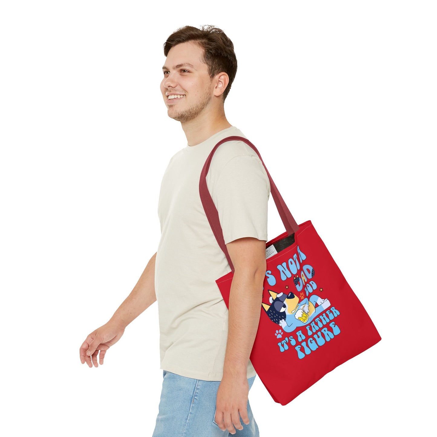 Princess Grace Funny Dog Dad Tote Bag It's Not a Dad Bod It's a Father Figure