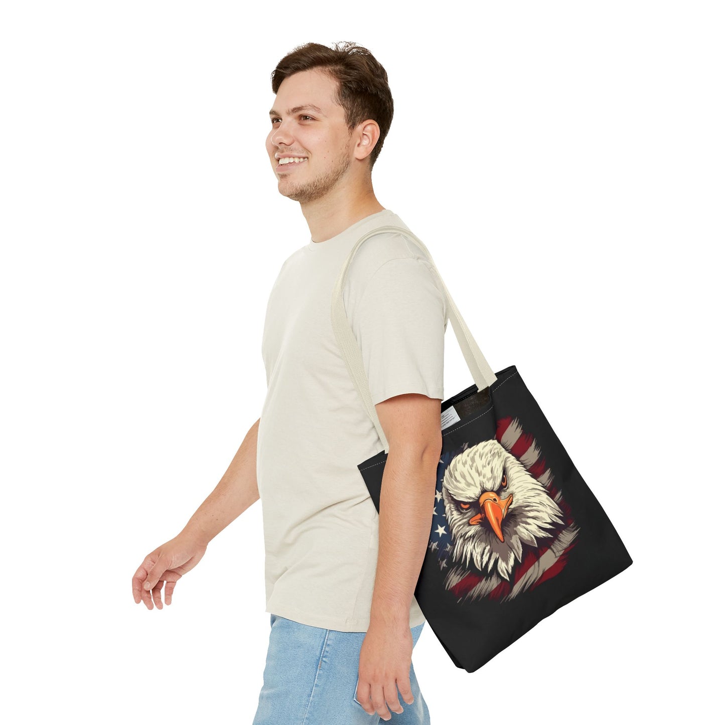 Princess Grace Patriotic Eagle Tote Bag American Flag Design