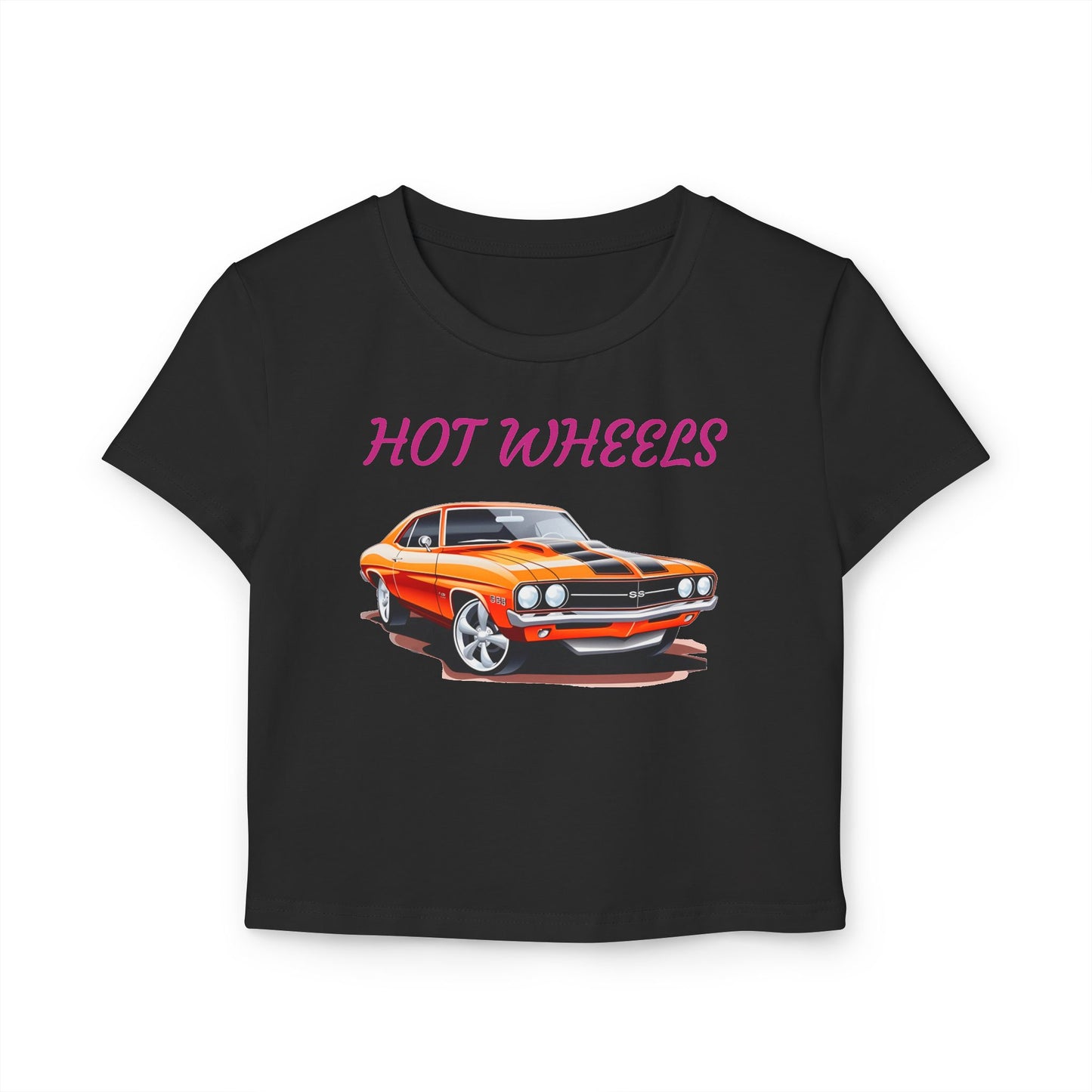 Princess Grace Vintage Hot Wheels Women's Baby Tee Retro Car Graphic Crop Top