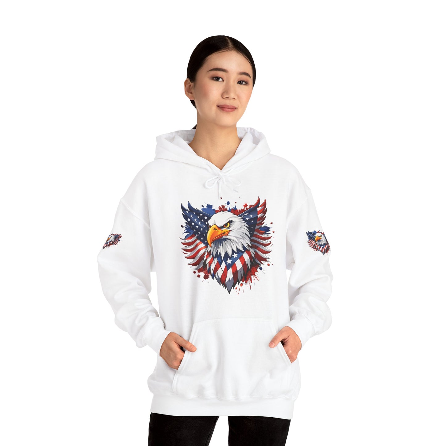 Princess Grace Patriotic Eagle Hoodie Unisex Heavy Blend Hooded Sweatshirt
