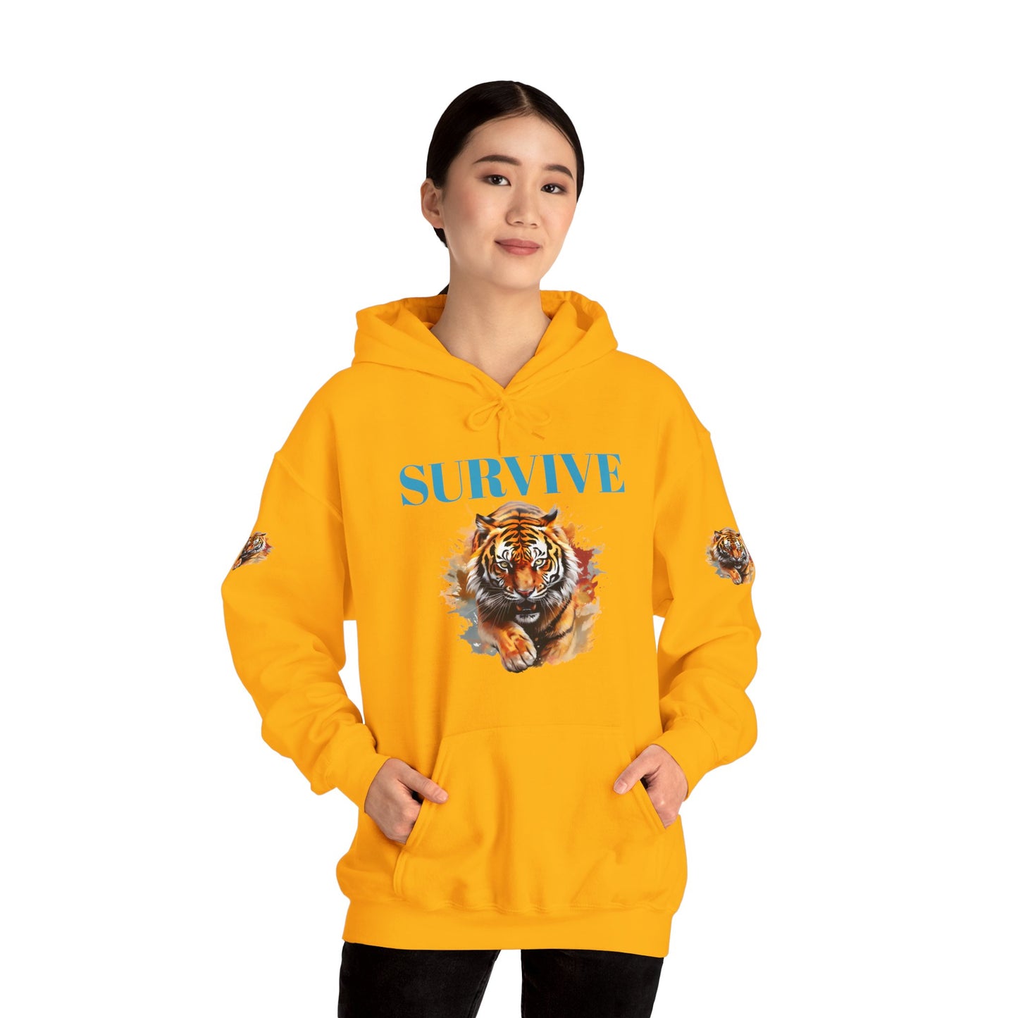 Princess Grace Survive Tiger Unisex Heavy Blend Hoodie Fierce & Inspirational Sweatshirt